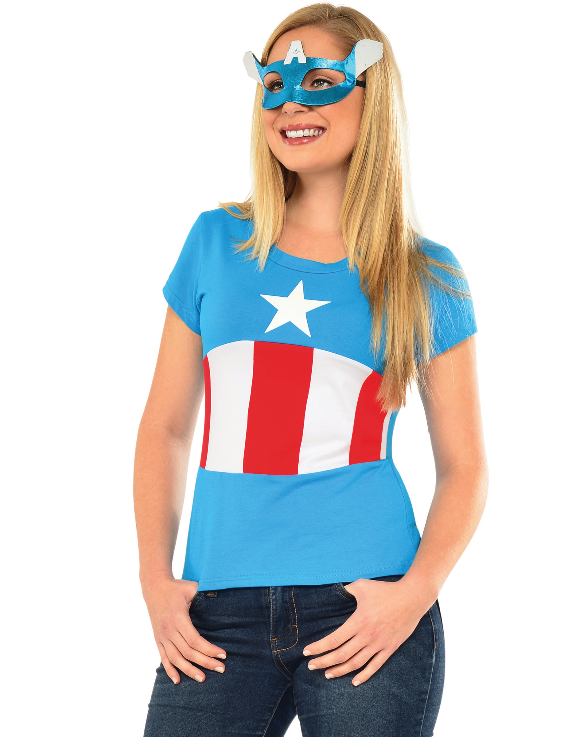 T-shirt et masque American Dream Captain America femme