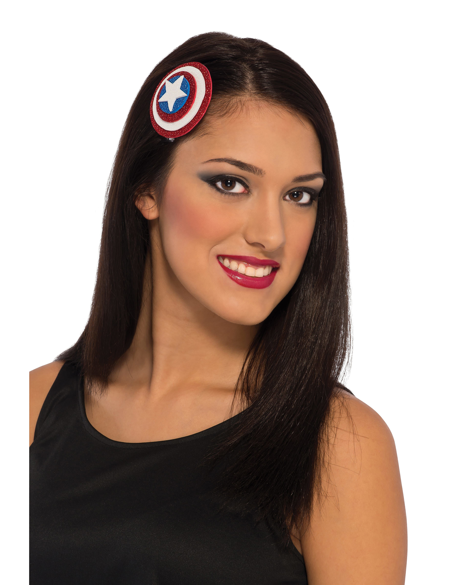 Pince à cheveux Captain America femme
