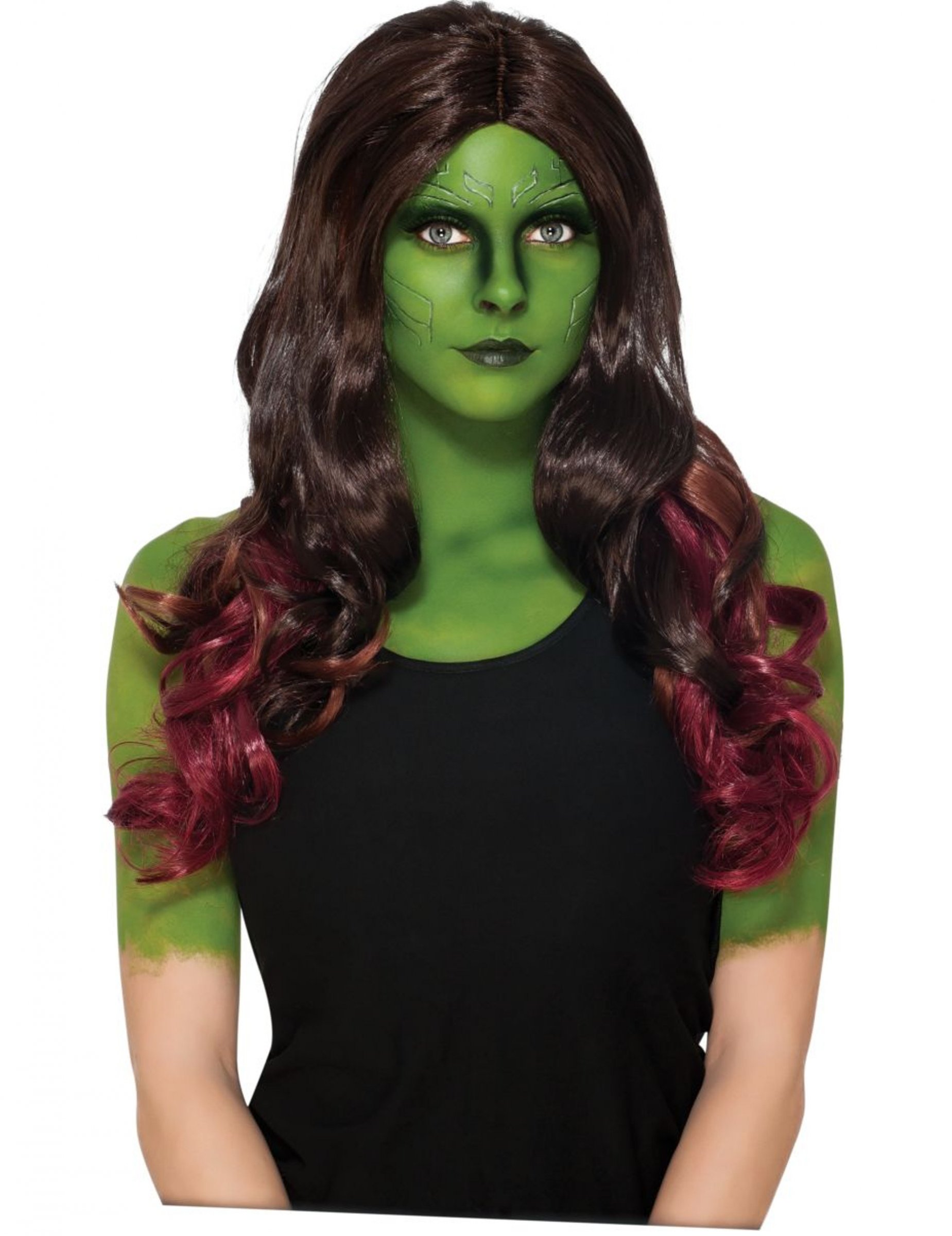 Perruque Gamora Les Gardiens de la Galaxie 2 adulte