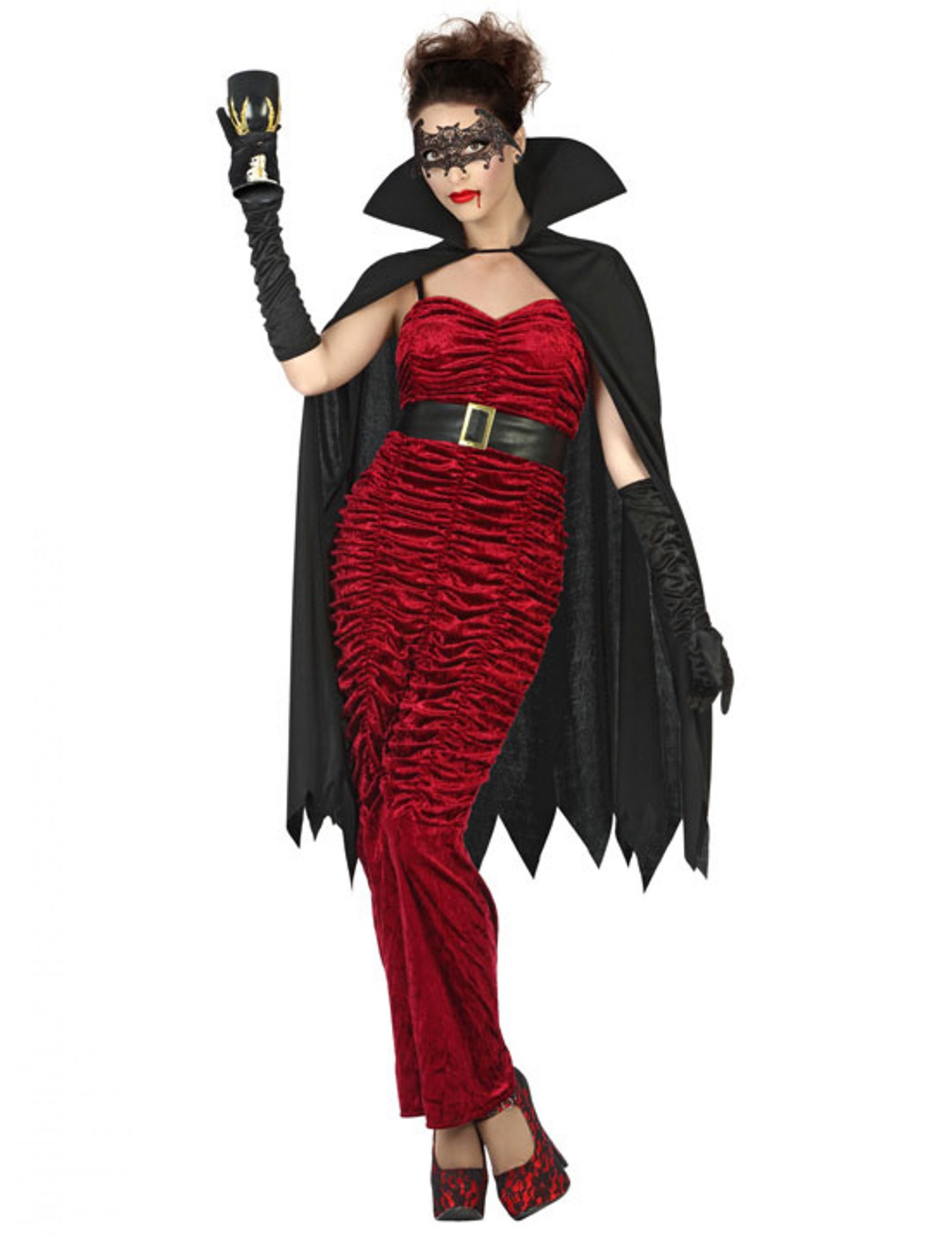Déguisement comtesse vampire rouge femme