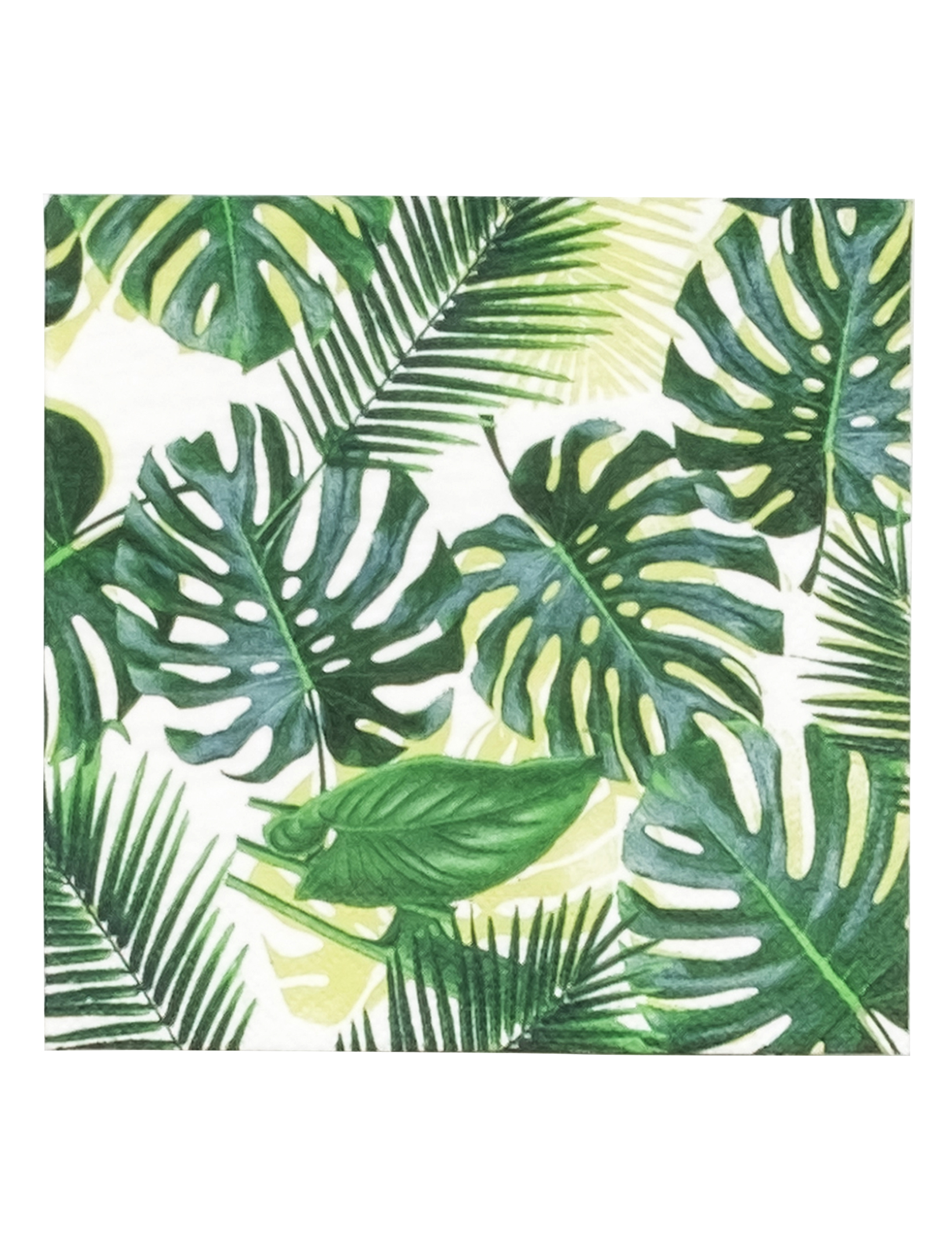 20 Petites serviettes en papier Tropical vert 25 x 25 cm