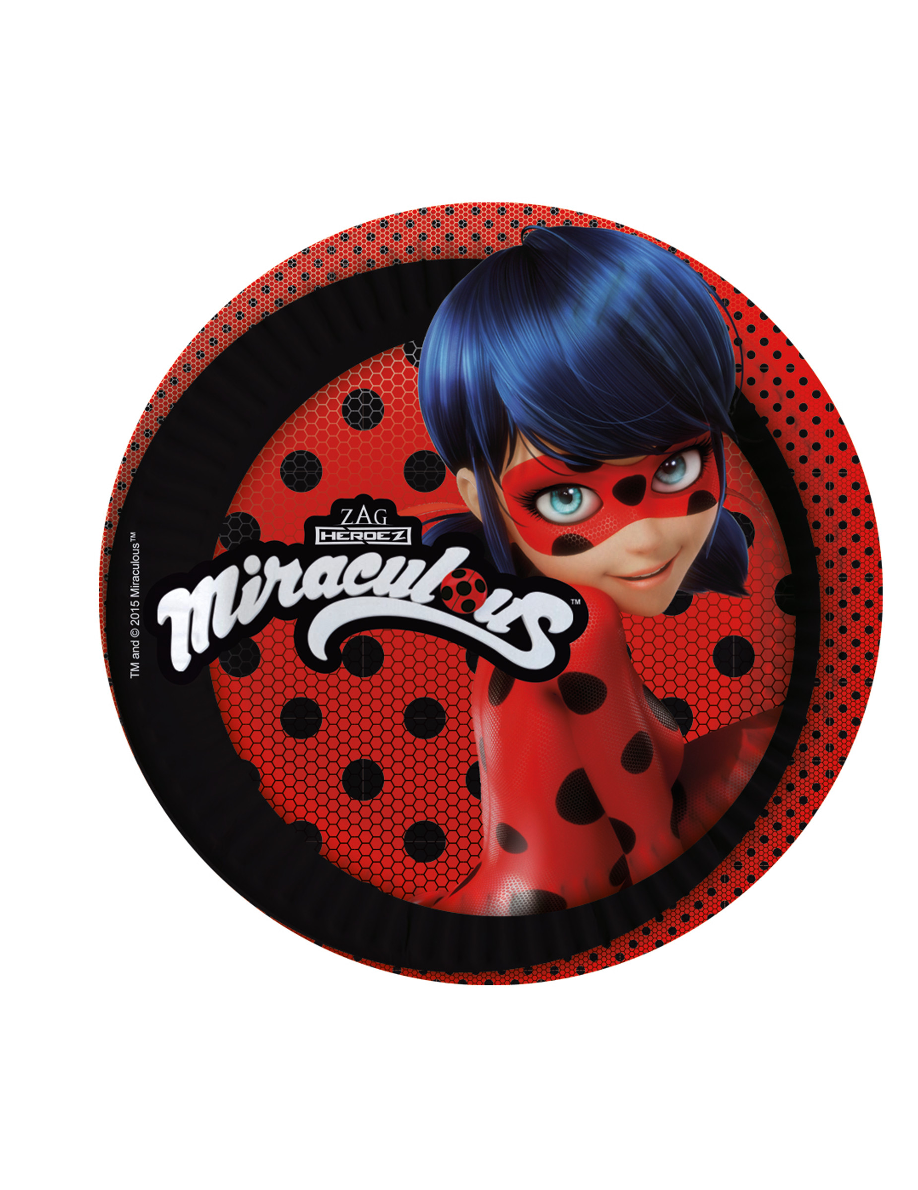 8 Petites assiettes en carton Ladybug19 cm