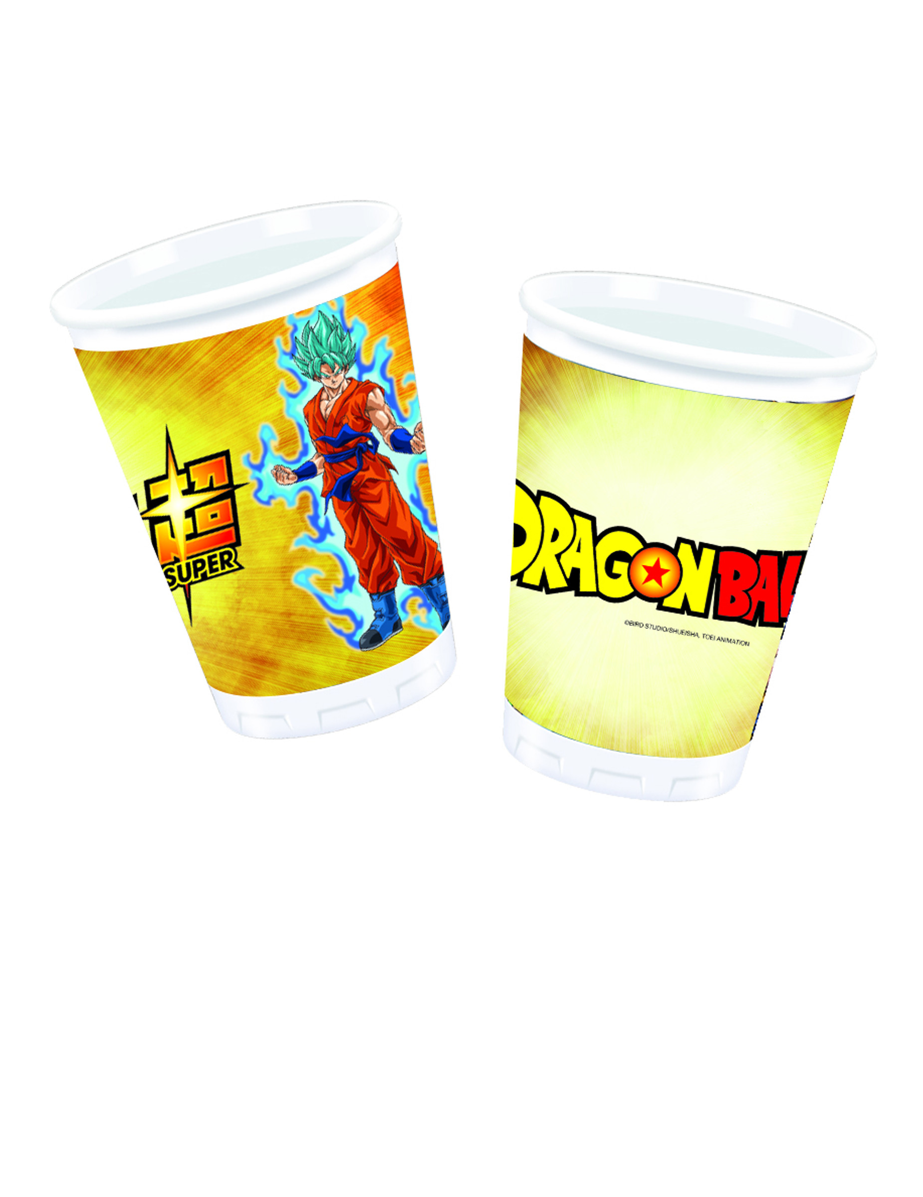10 Gobelets en plastique Dragon Ball Super 200 ml