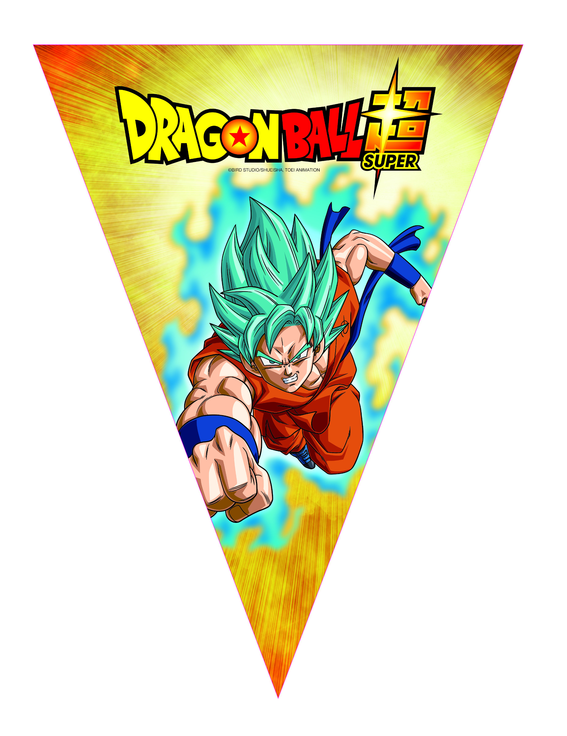 Guirlande fanions en papier Dragon Ball Super 360 cm