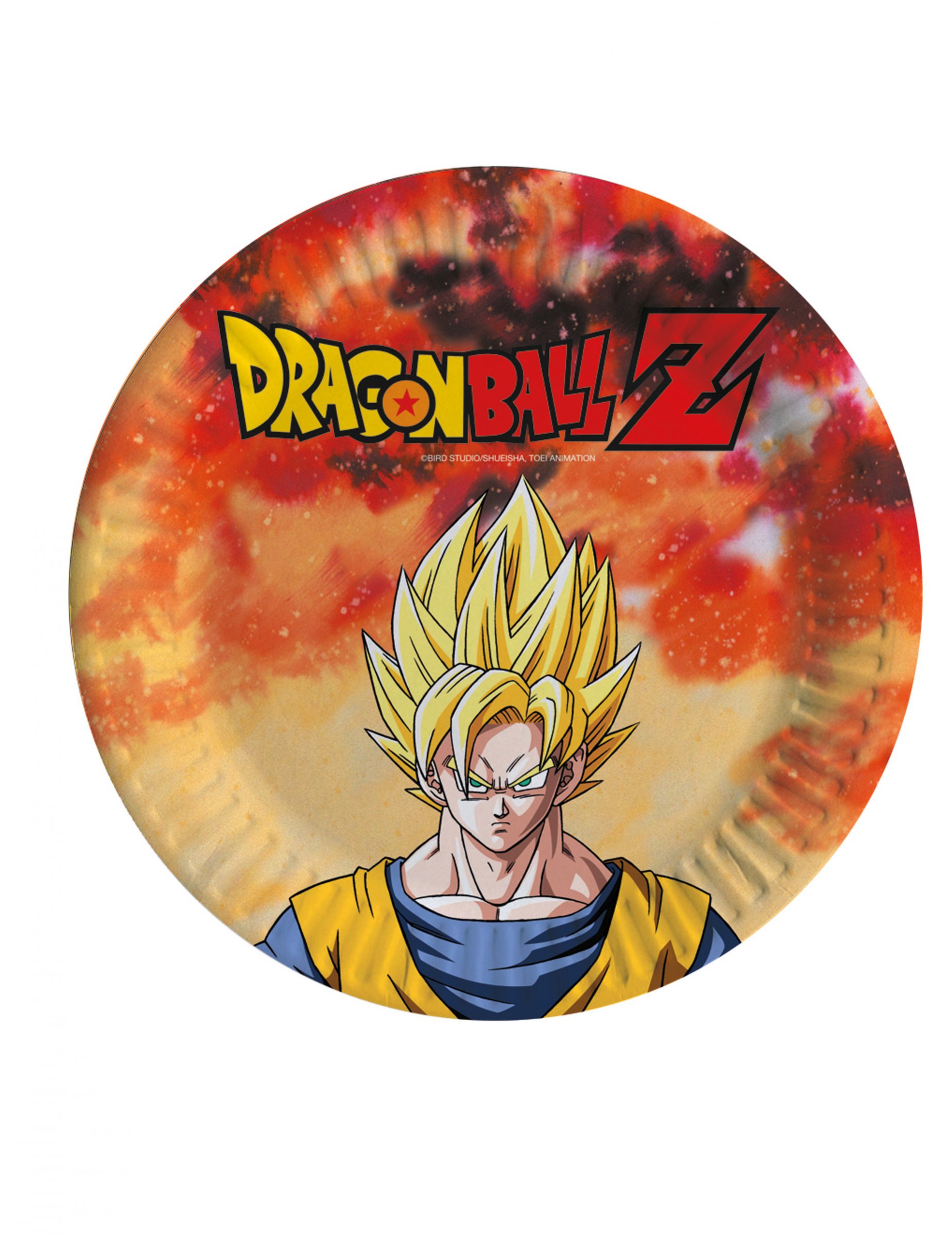 8 Petites assiettes en carton Dragon Ball Z 18 cm