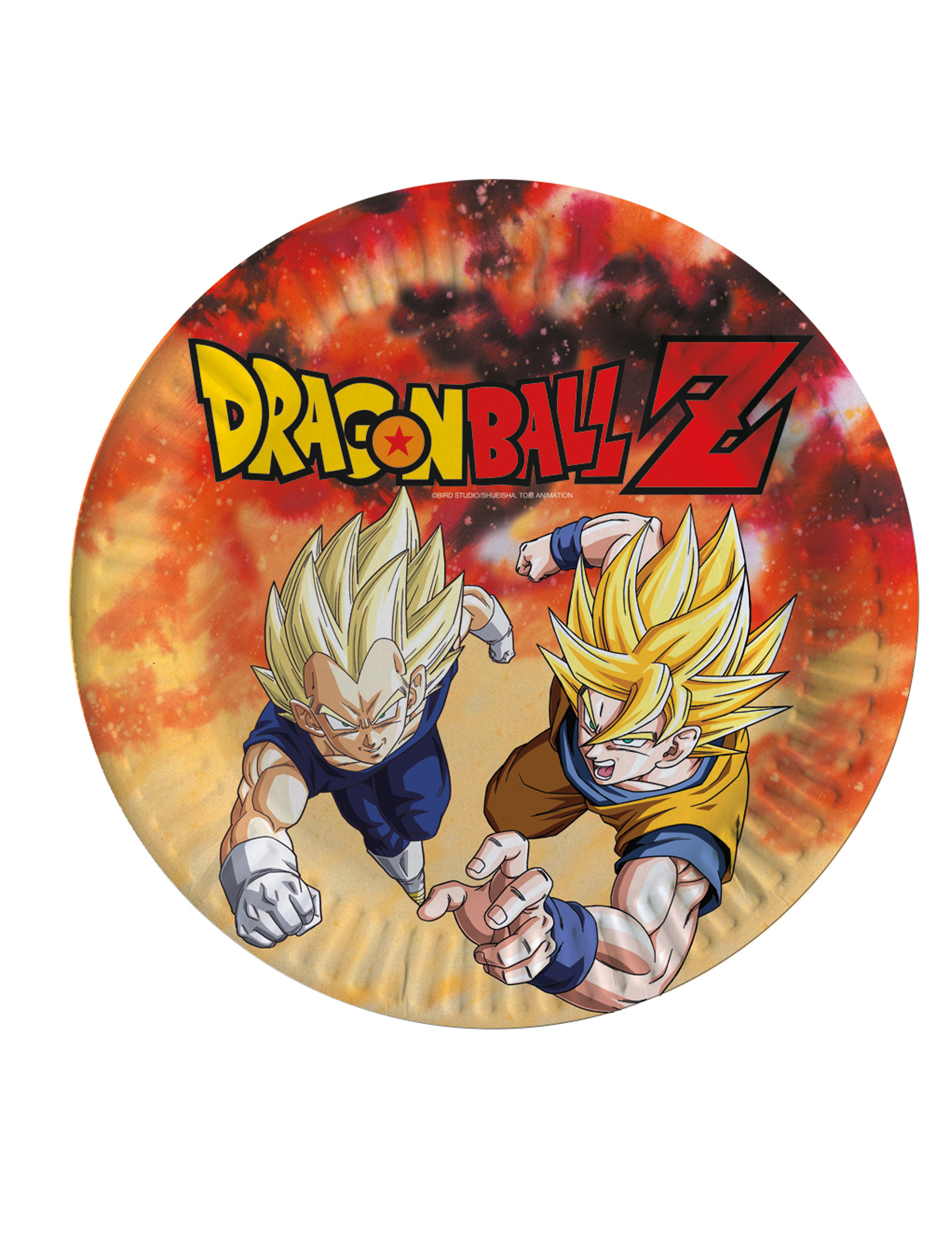 8 Assiettes en carton Dragon Ball Z 23 cm