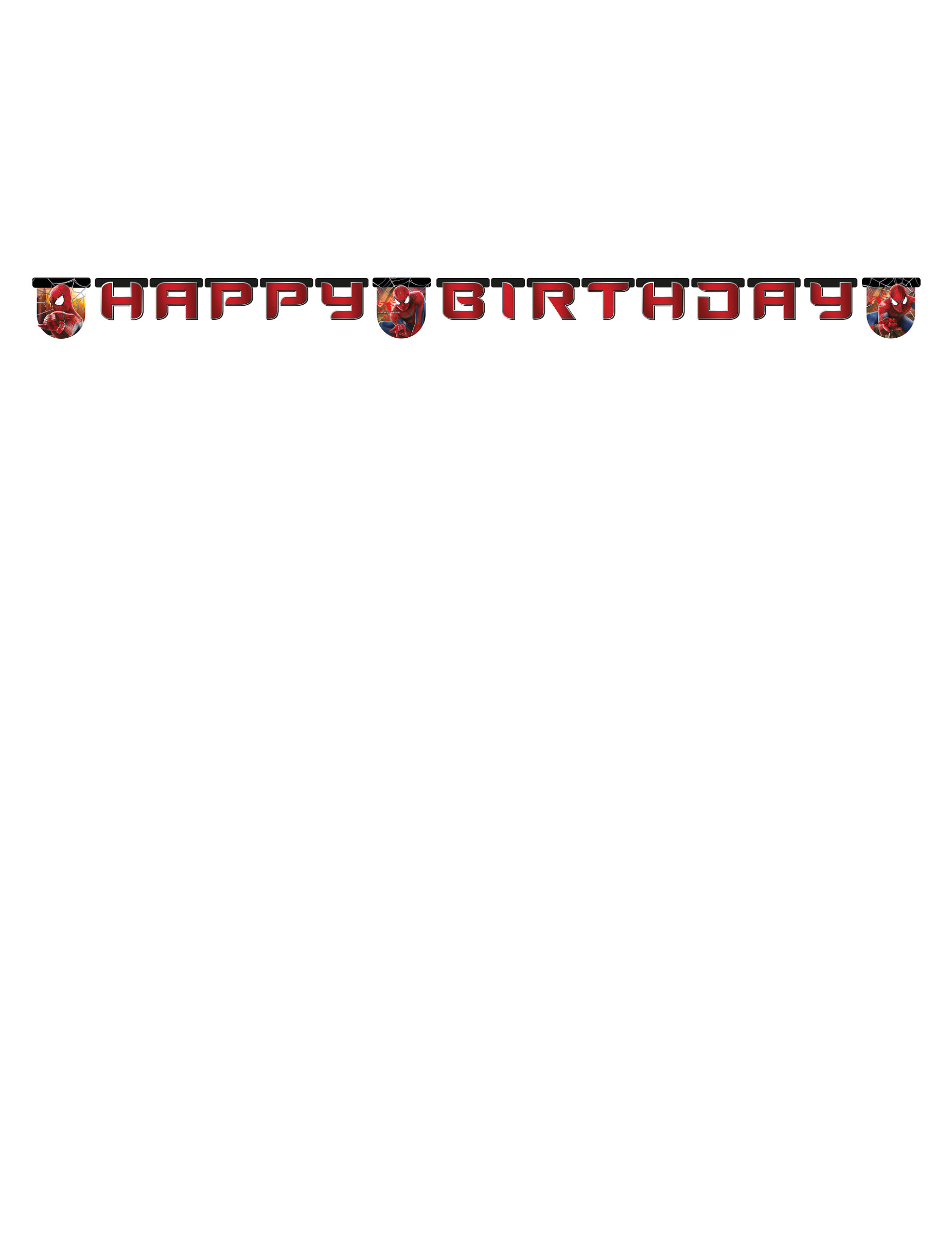 Guirlande Happy Birthday The Amazing Spiderman 2 m