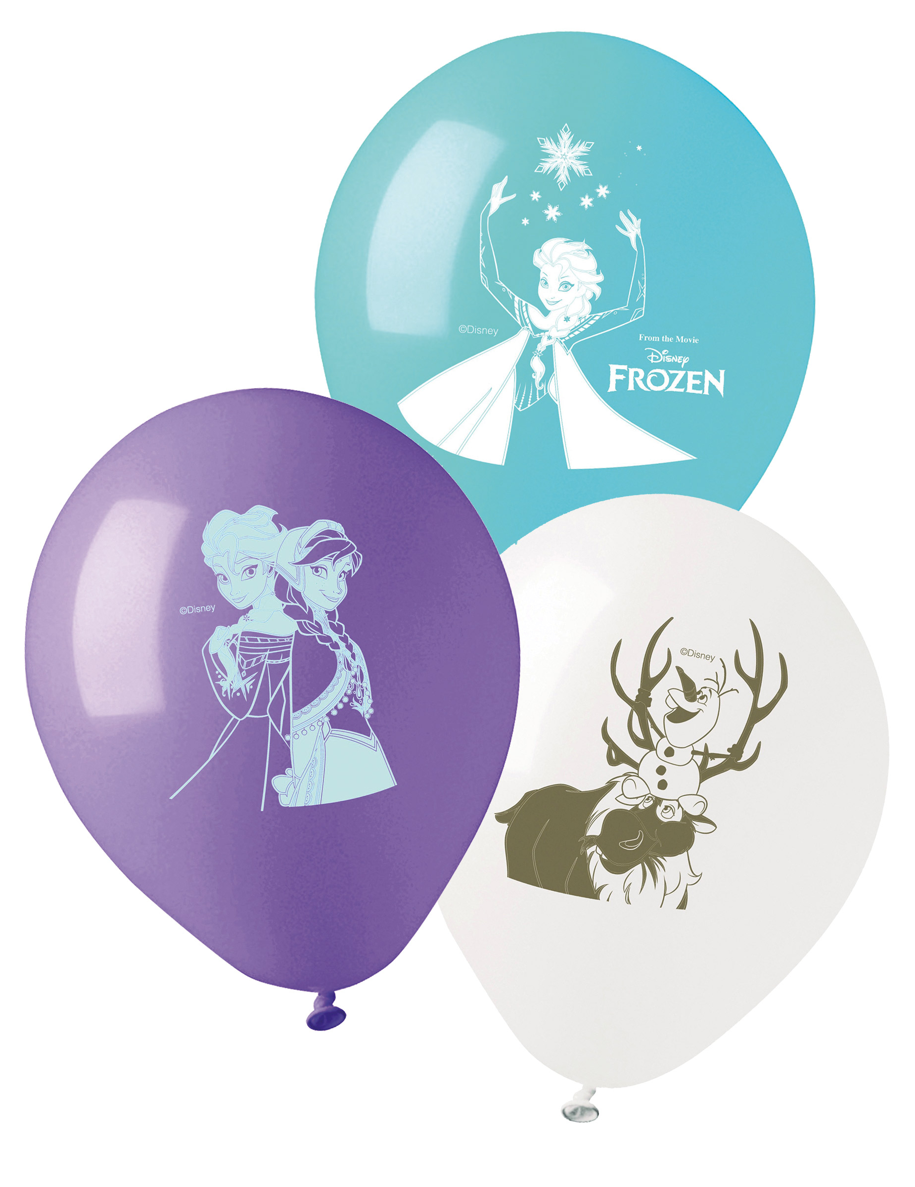 10 Ballons en latex La Reine des Neiges 28 cm