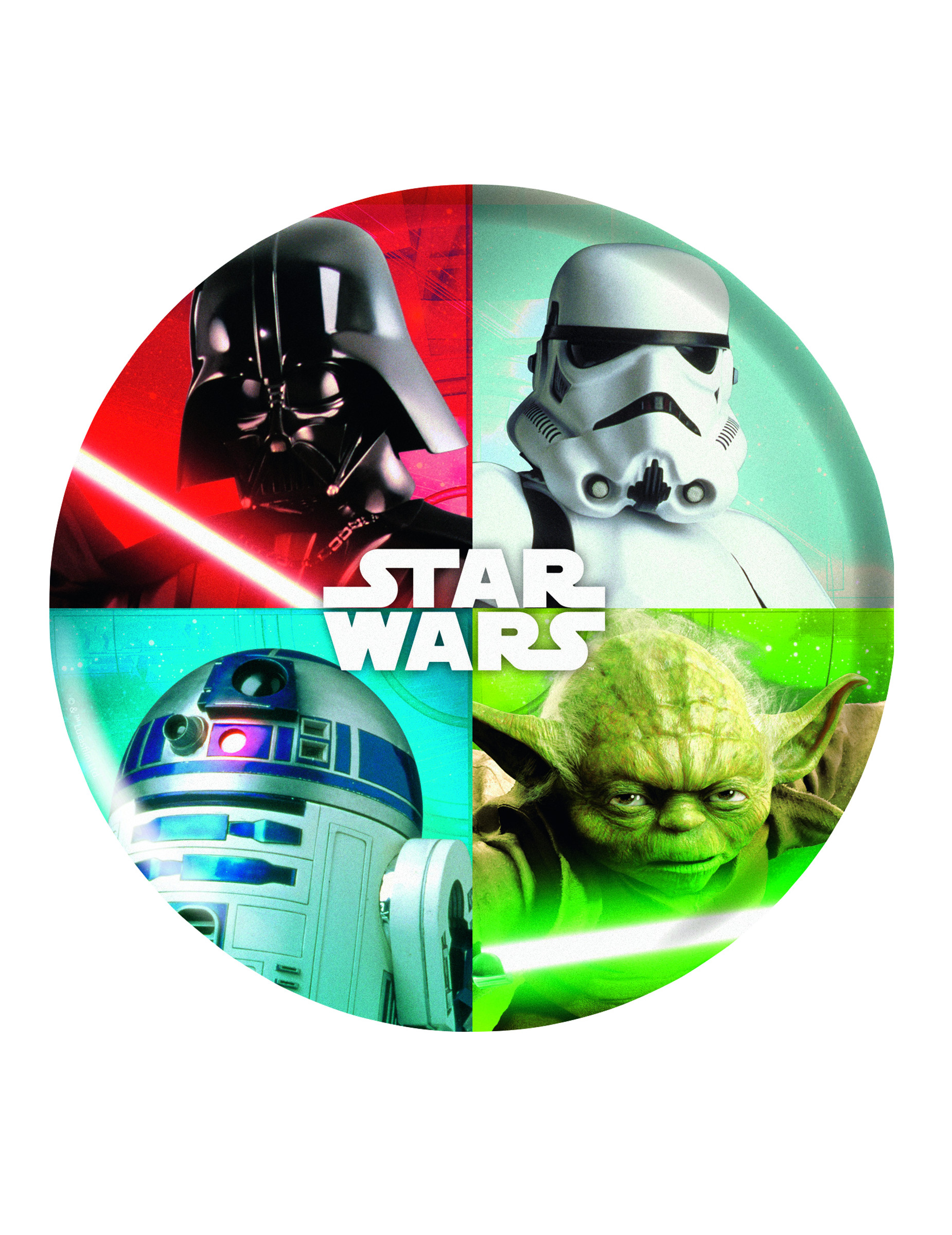 Assiette en plastique mélaminé Star Wars 21 cm