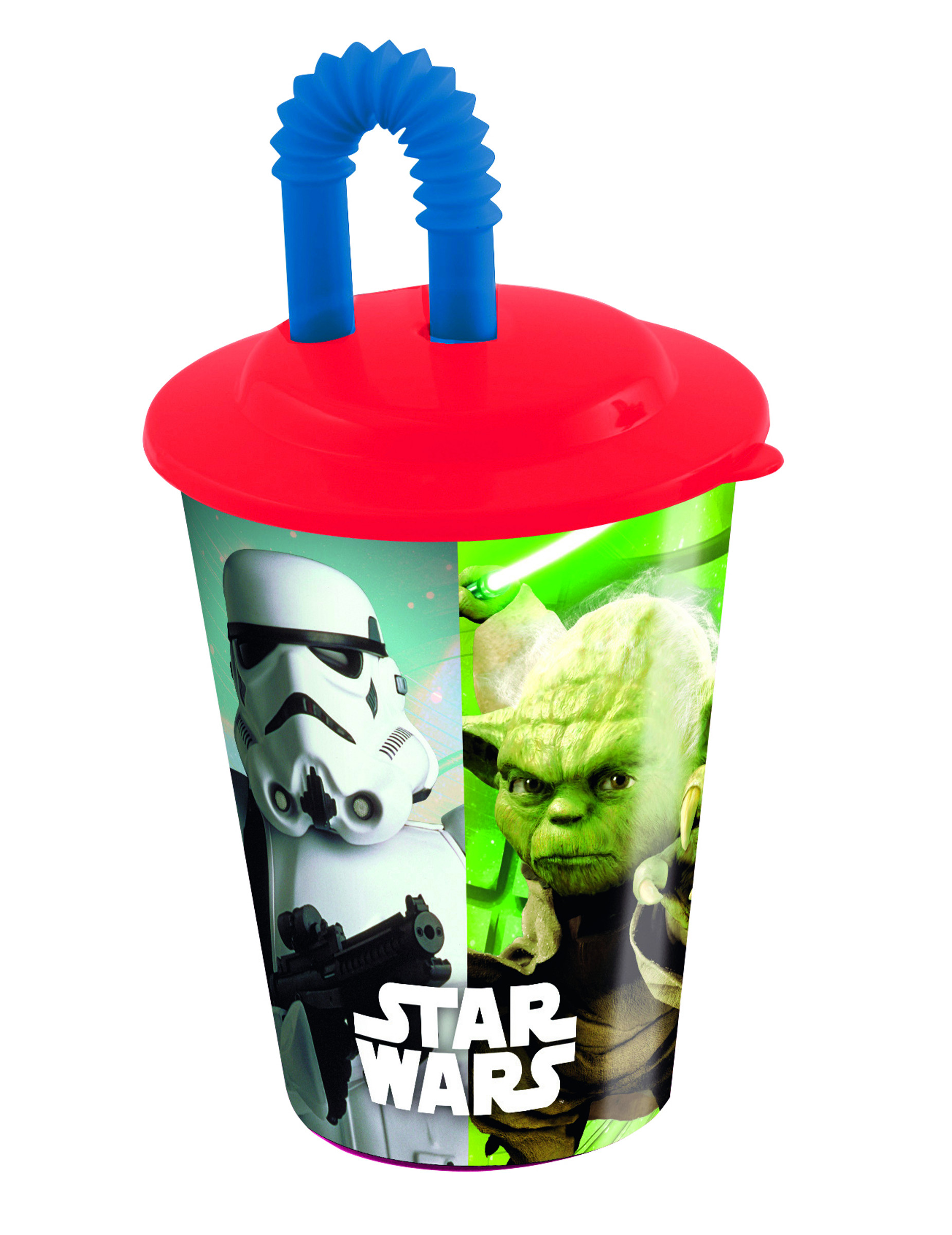Verre avec paille en plastique Star Wars 400 ml