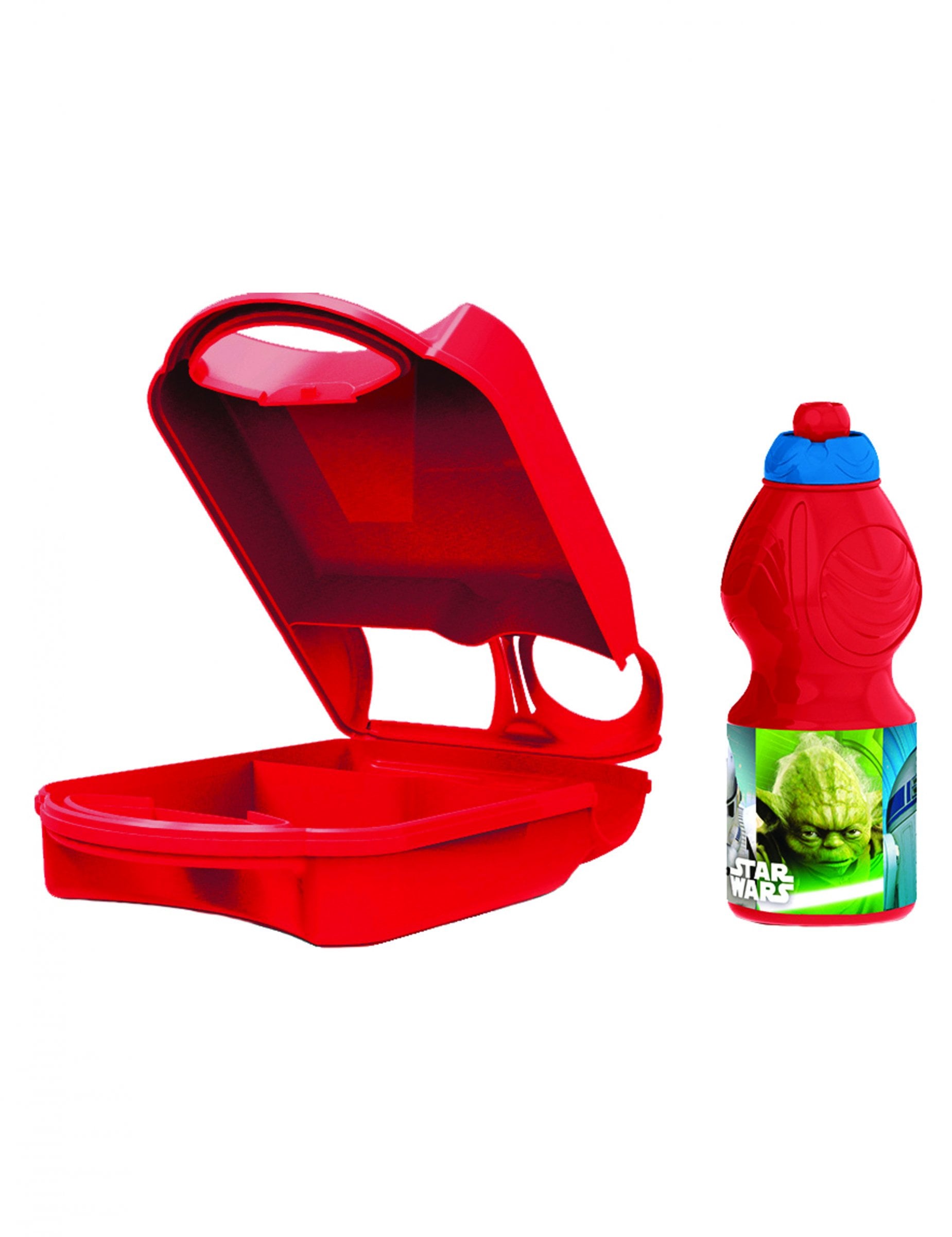 Set boîte à gouter et gourde en plastique Star Wars 24 x 15 cm