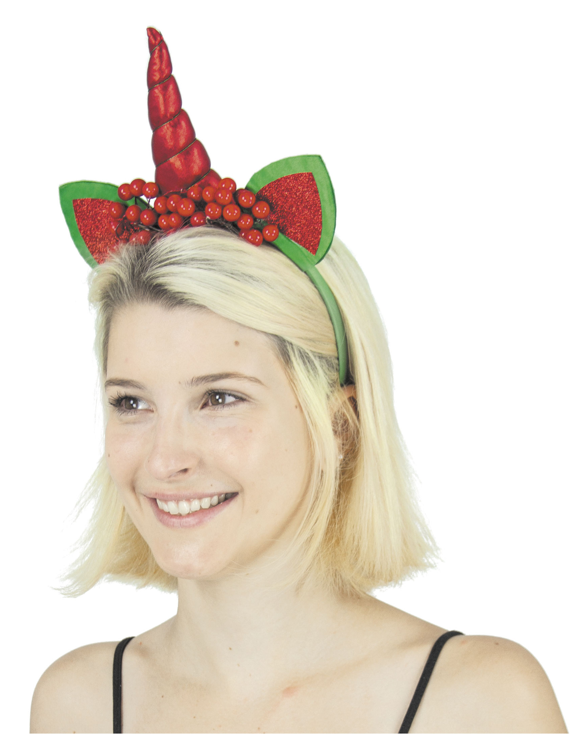 Serre-tête licorne de Noël femme