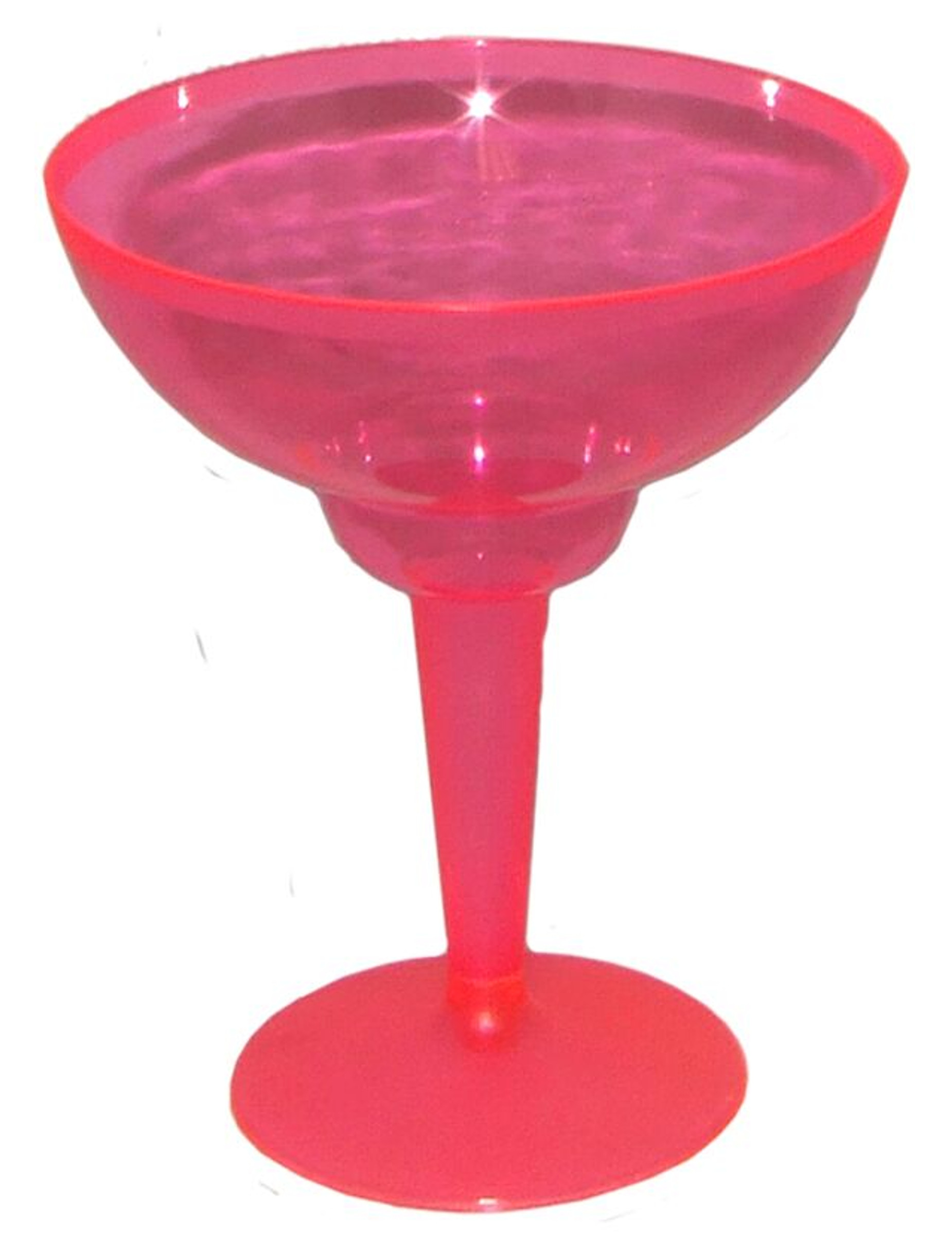 10 Verres à margarita en plastique rose neon 355 ml