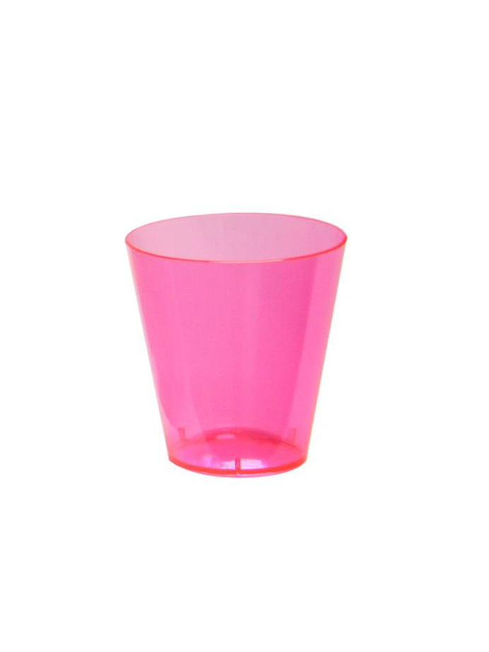 60 Verres à shot en plastique rose neon 59 ml