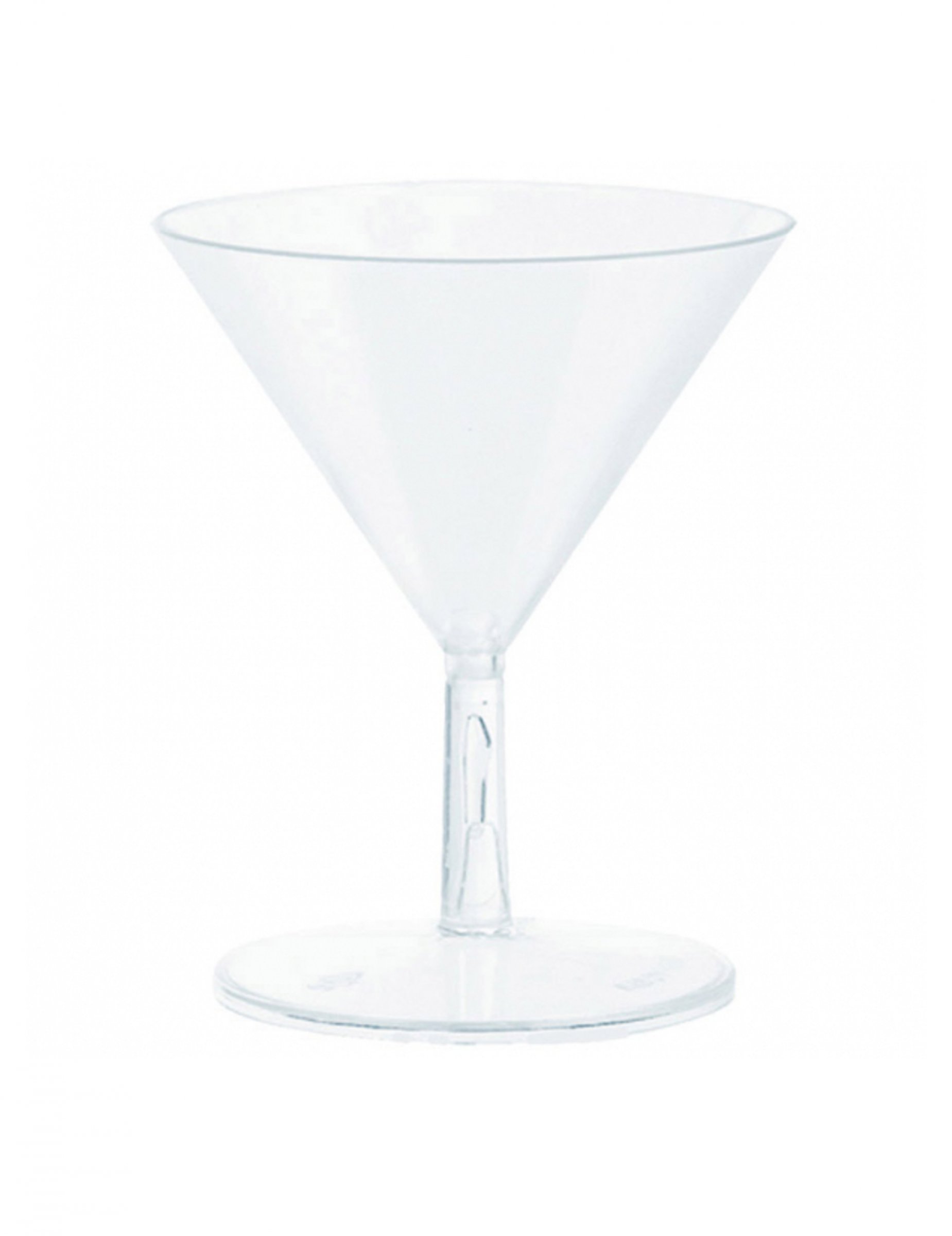 20 Mini verres à Martini en plastique 59 ml