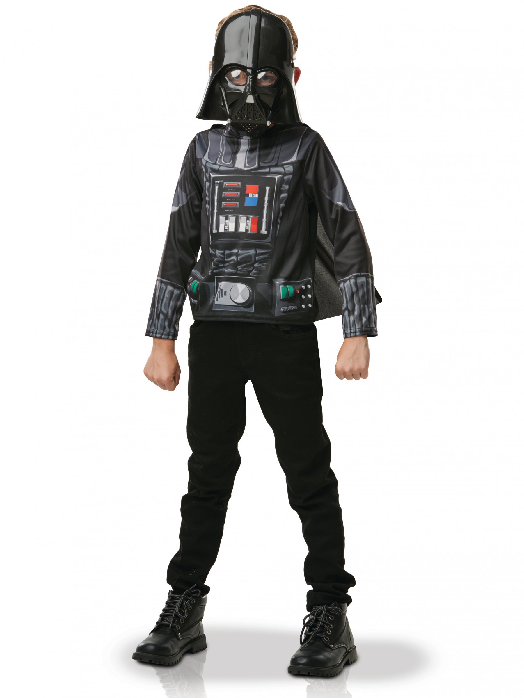 T-shirt avec cape et masque Dark Vador enfant