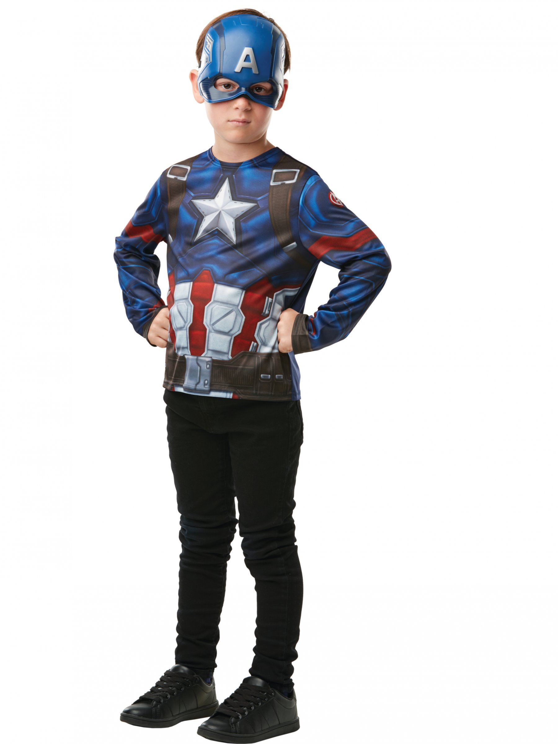 T-shirt avec masque Captain America enfant