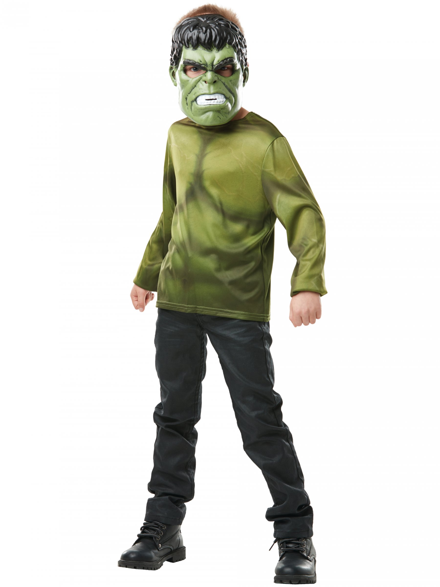 T-shirt avec masque Hulk enfant
