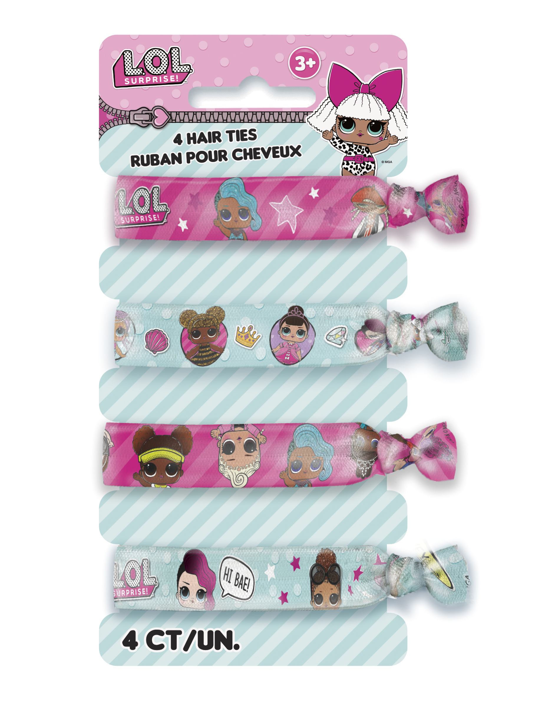 4 Elastiques pour cheveux LOL Surprise