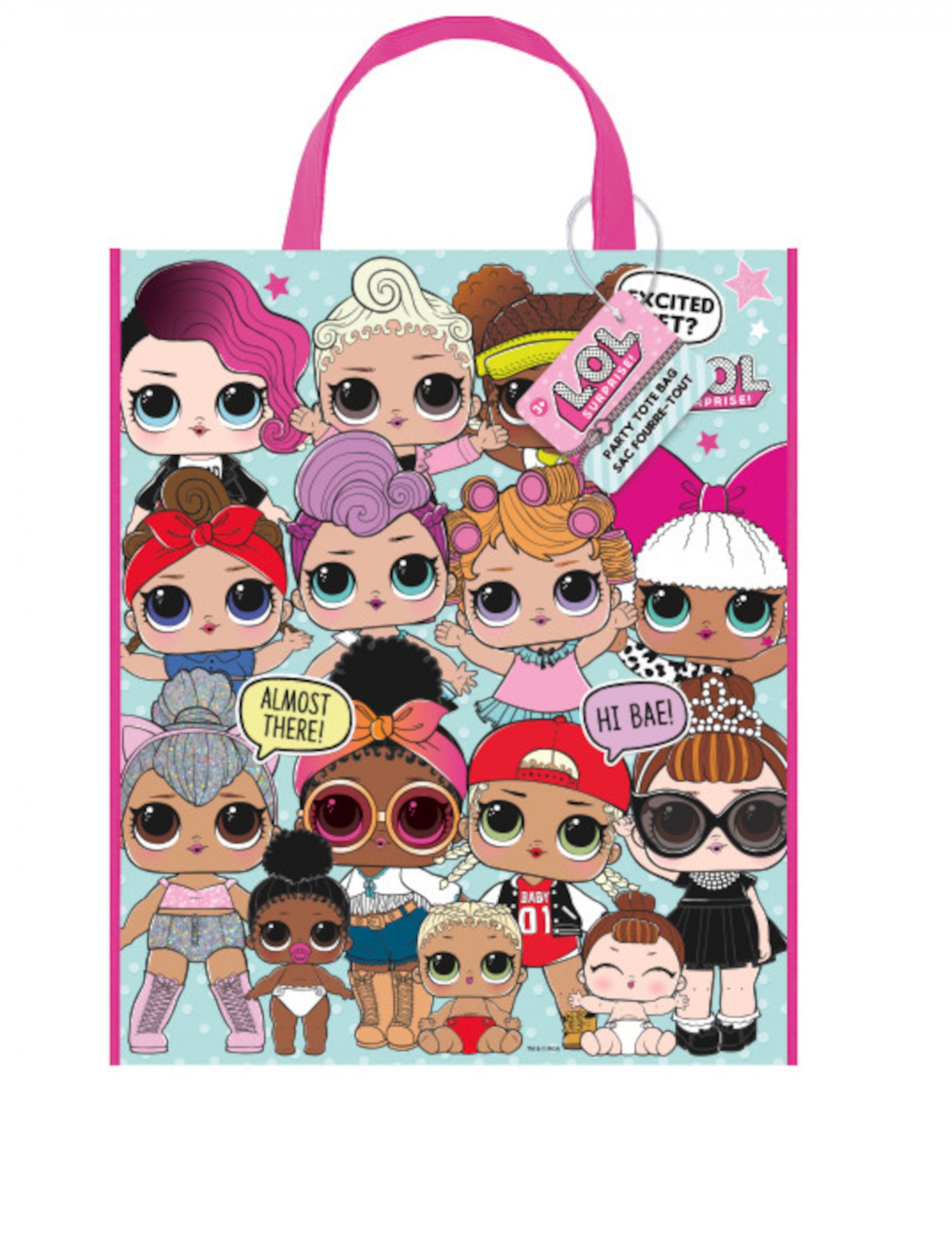 Sac cadeaux en plastique LOL Surprise 33 x 28 cm