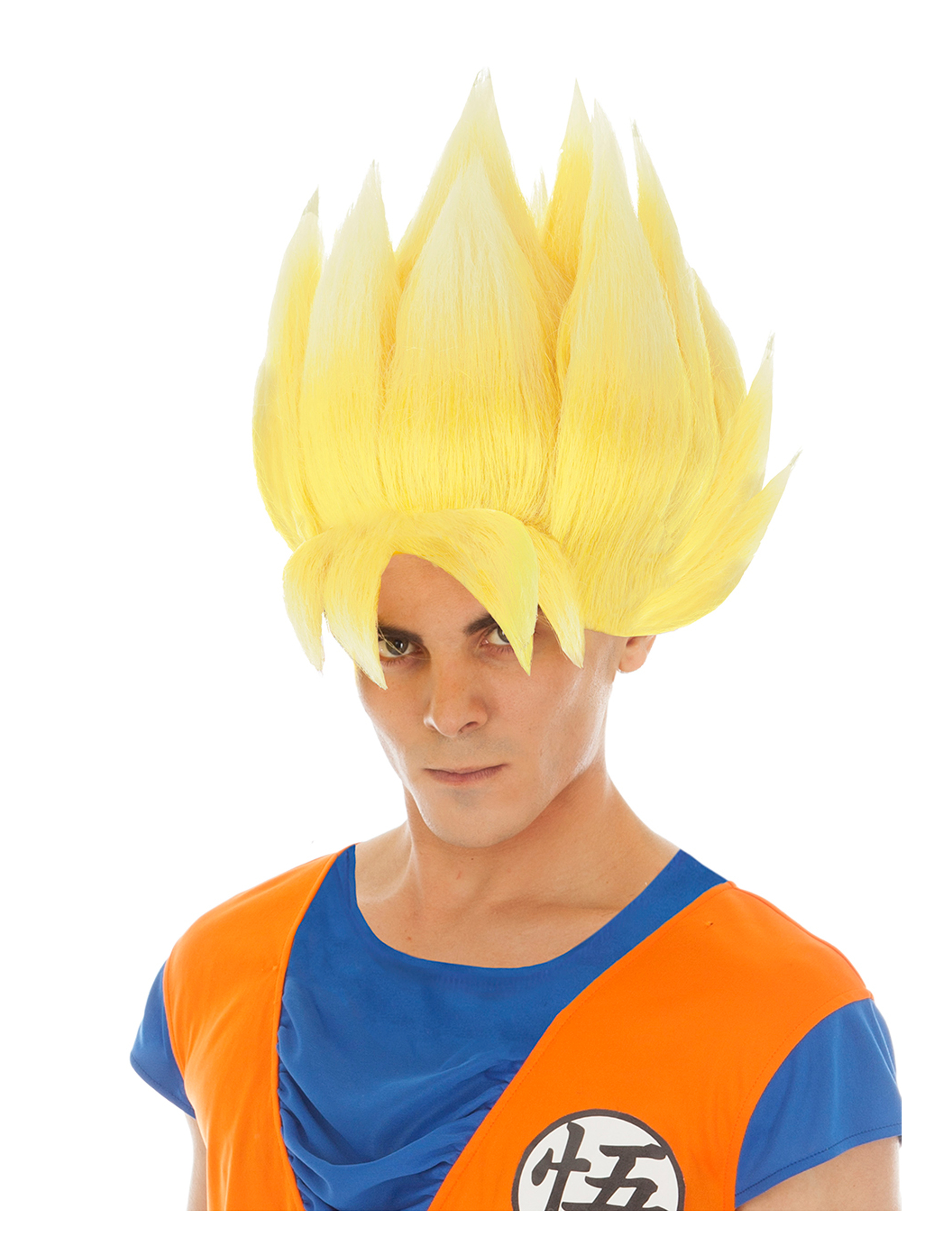 Perruque jaune Goku Saiyan Dragon ball Z adulte