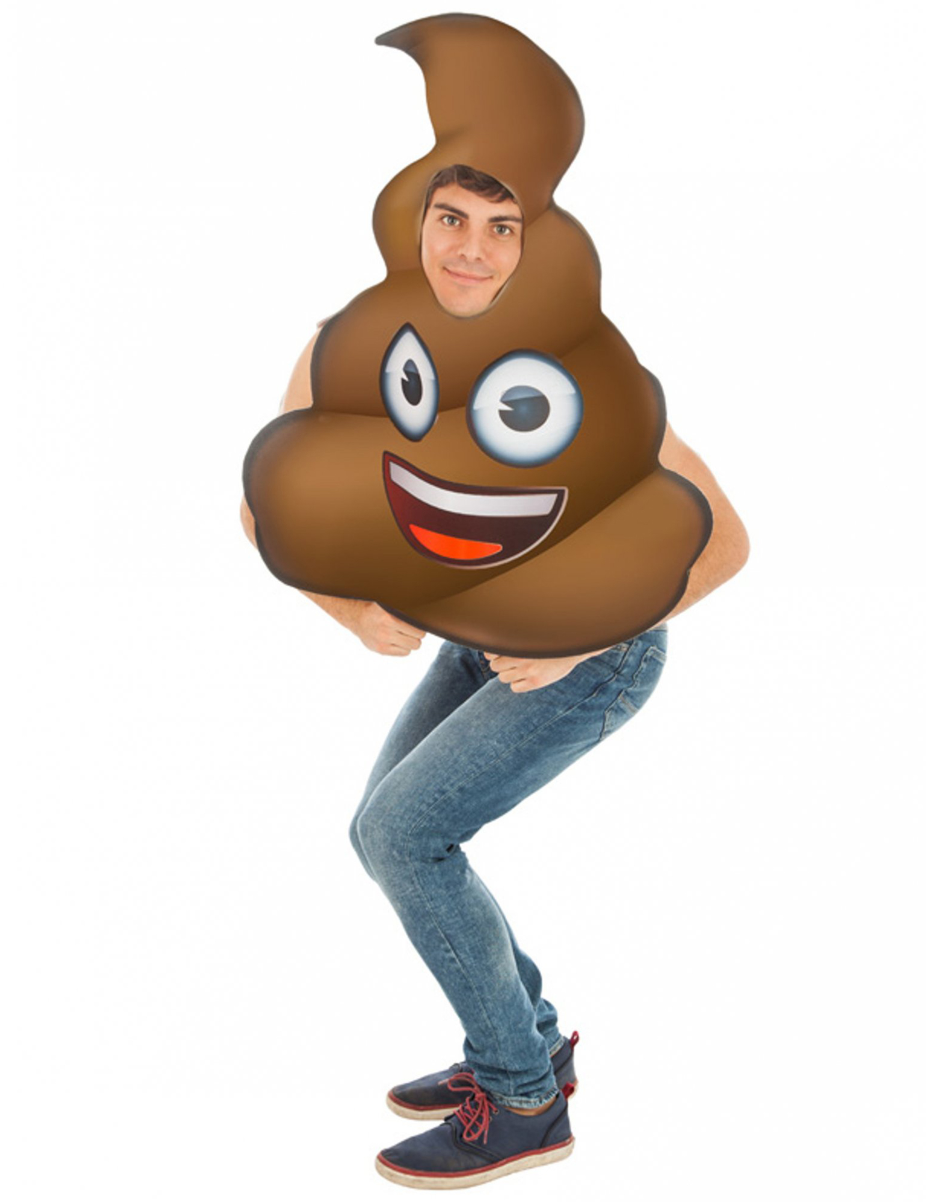 Déguisement Emoji crotte adulte