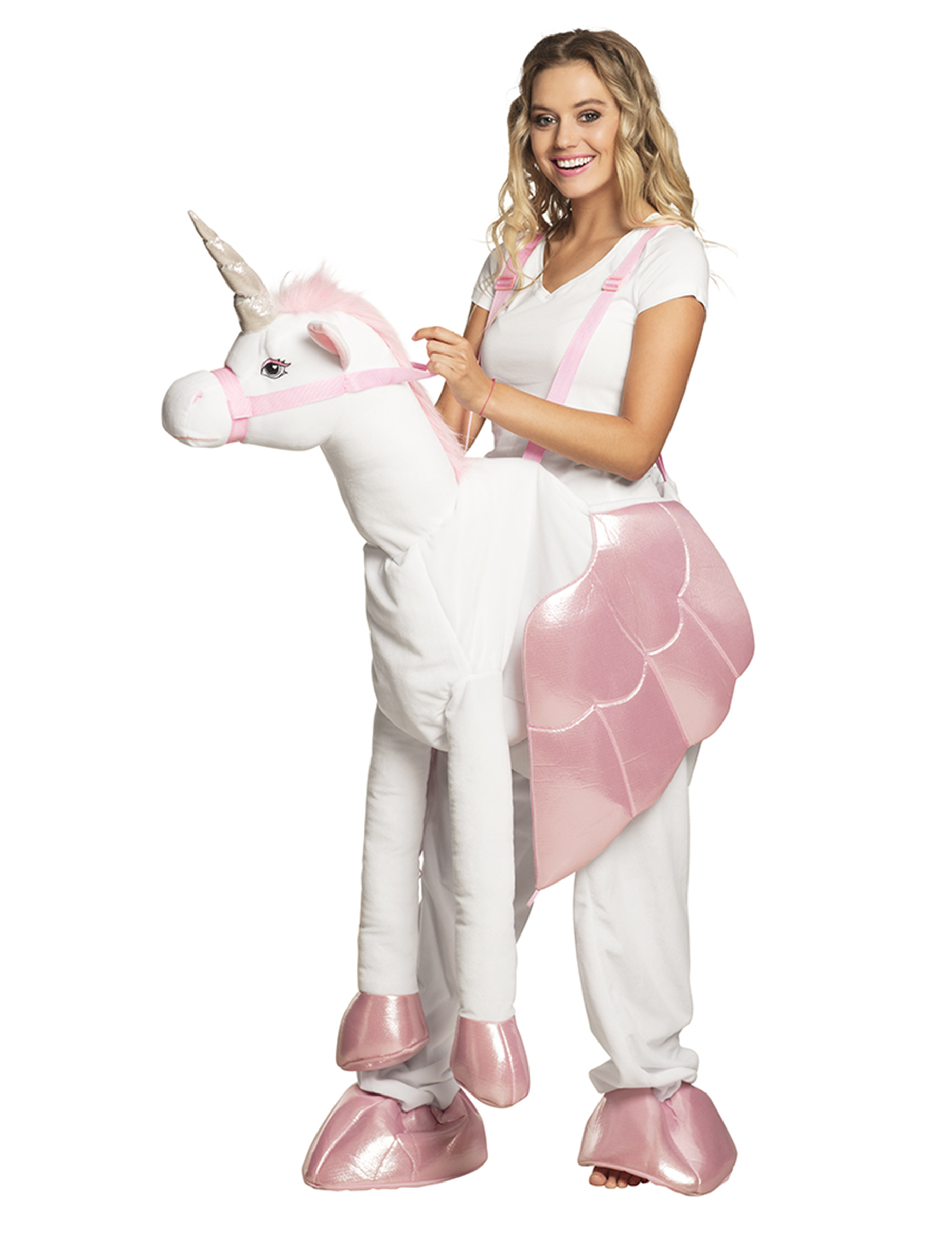 Déguisement femme à dos de licorne adulte