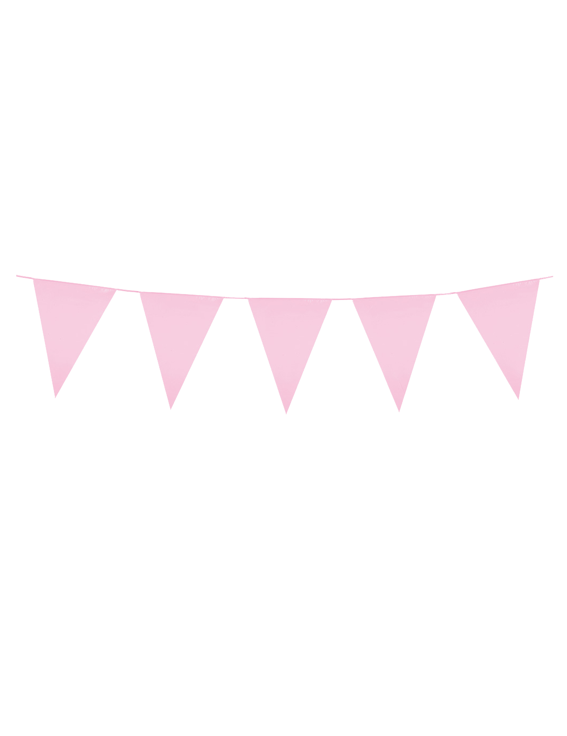 Guirlande à mini fanions rose pâle 3 m