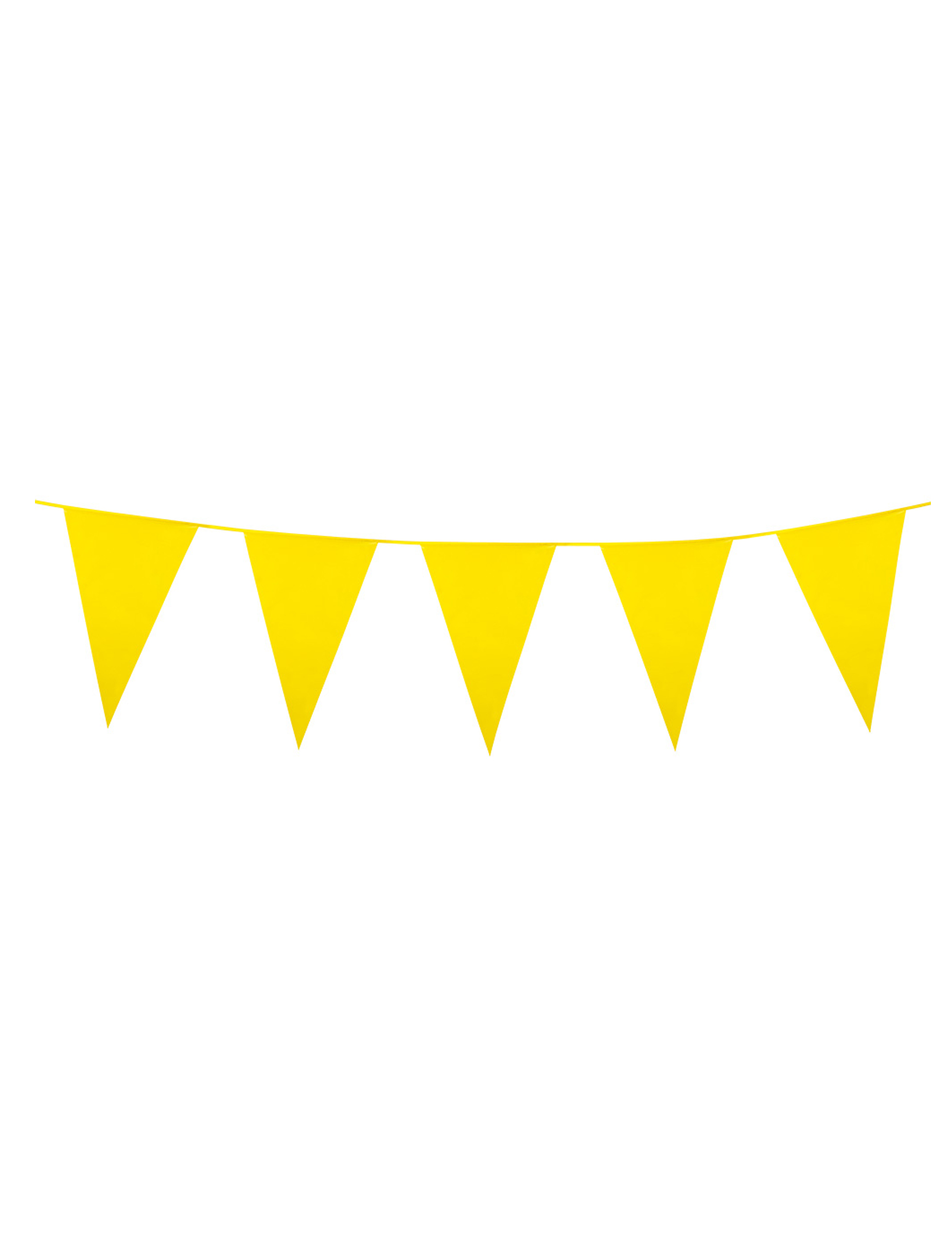 Guirlande à mini fanions jaunes 3 m