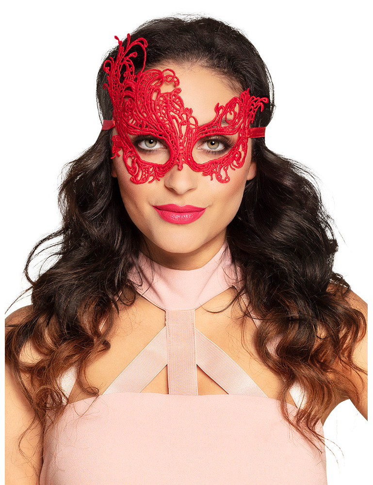 Loup dentelle rouge sexy femme
