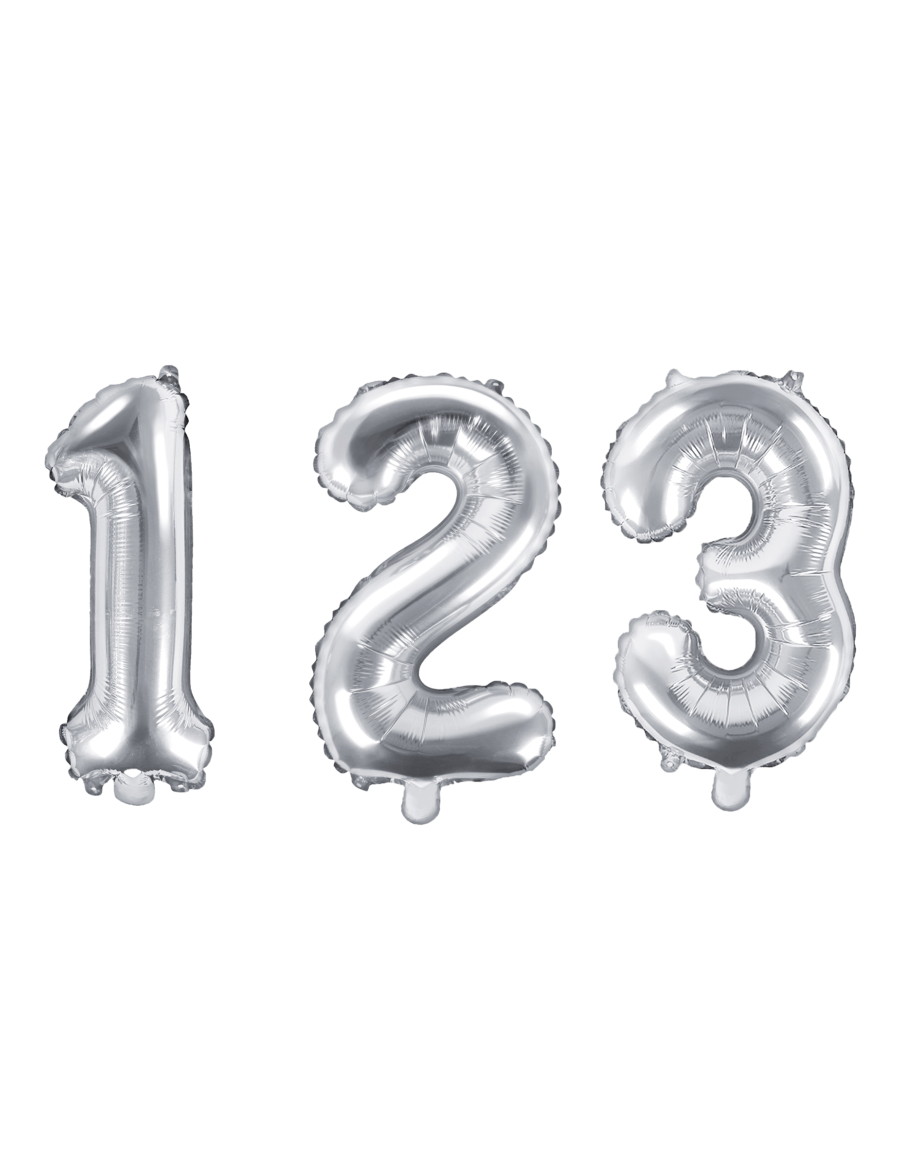 Ballon aluminium chiffre argent 33 cm