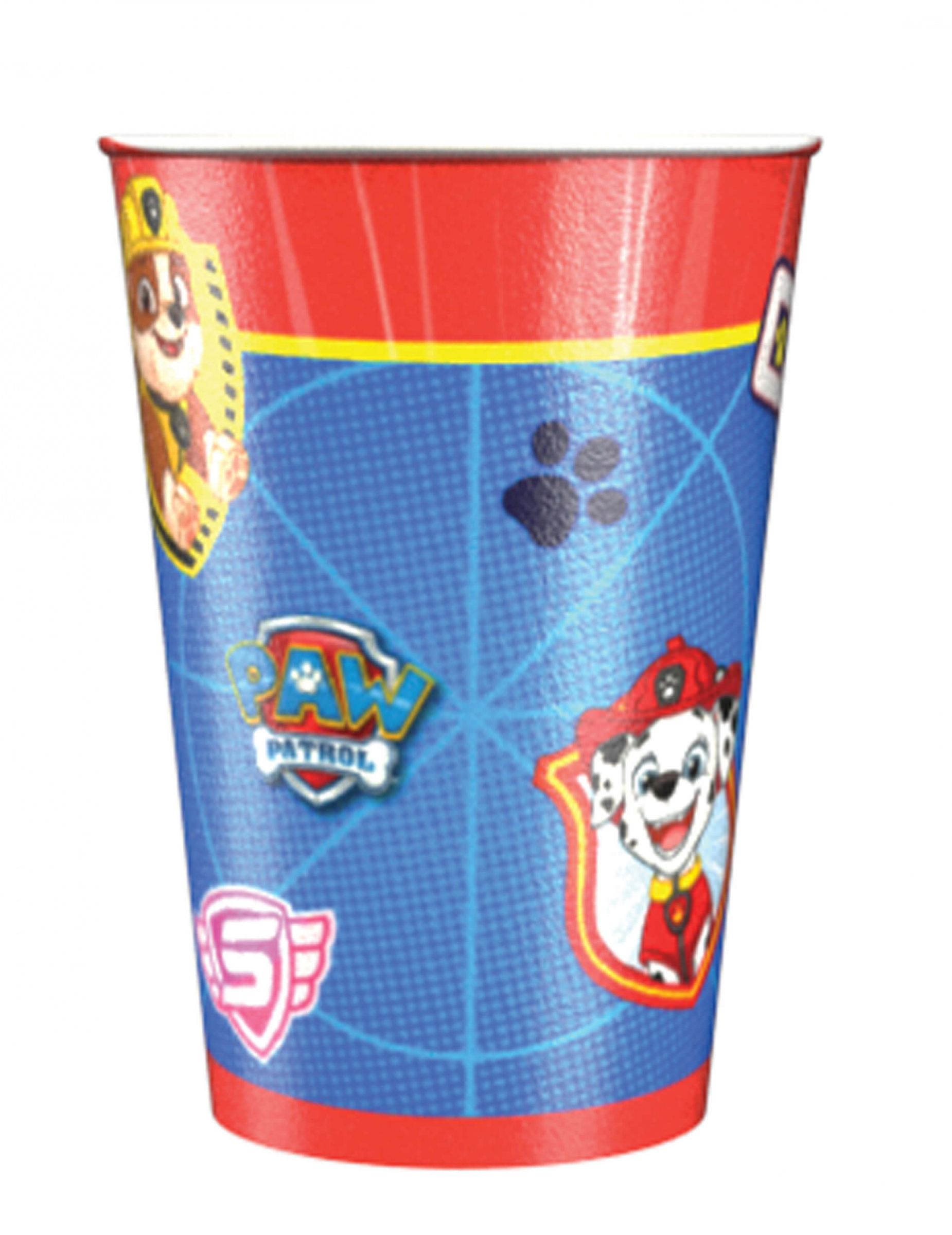 8 Gobelets en carton Pat' Patrouille 250 ml
