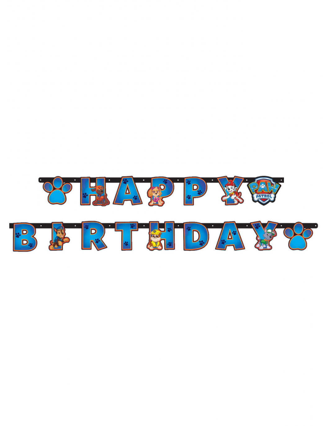 Guirlande Happy Birthday Pat'Patrouille 15 cm x 2 m