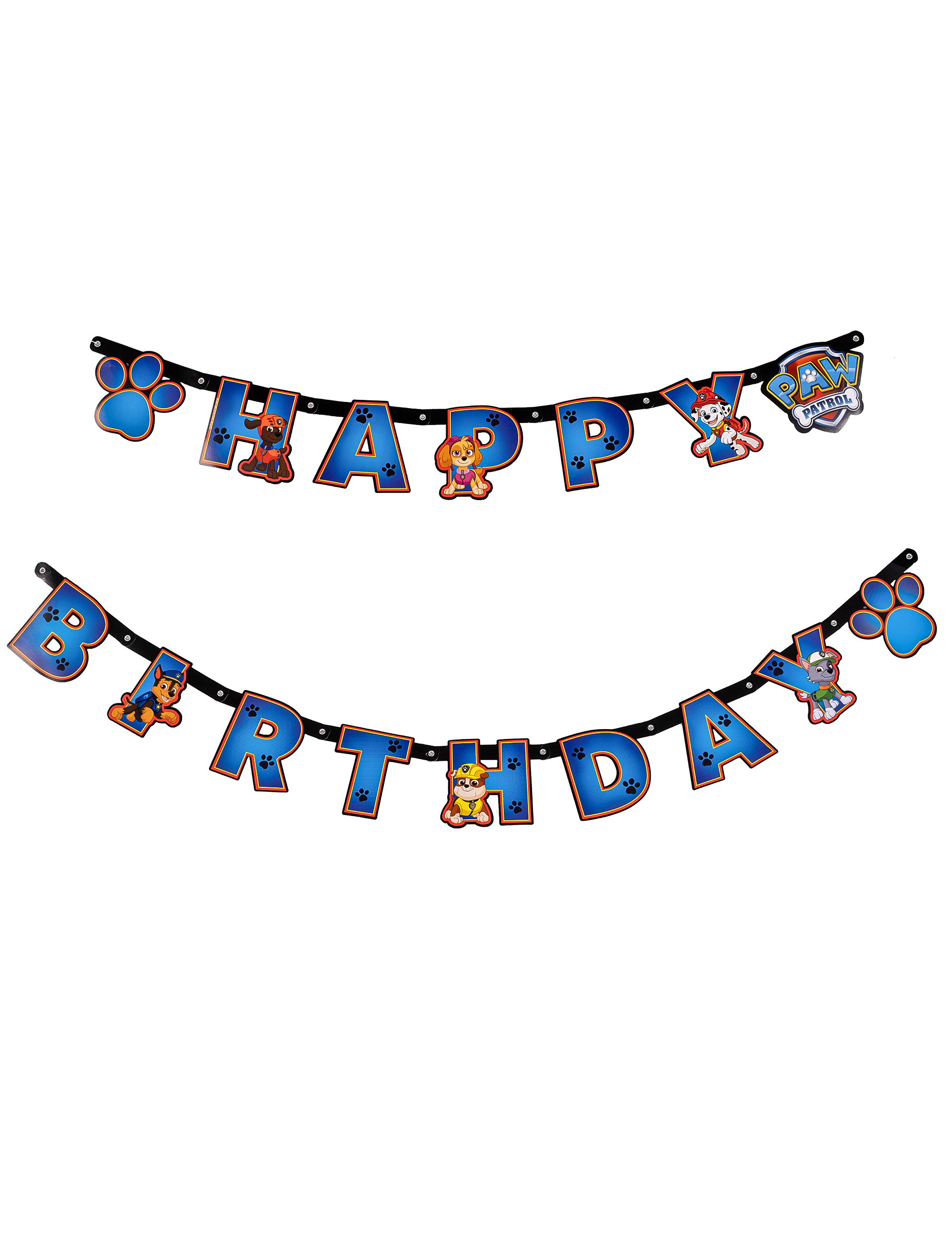 Guirlande Happy Birthday Pat'Patrouille 15 cm x 2 m