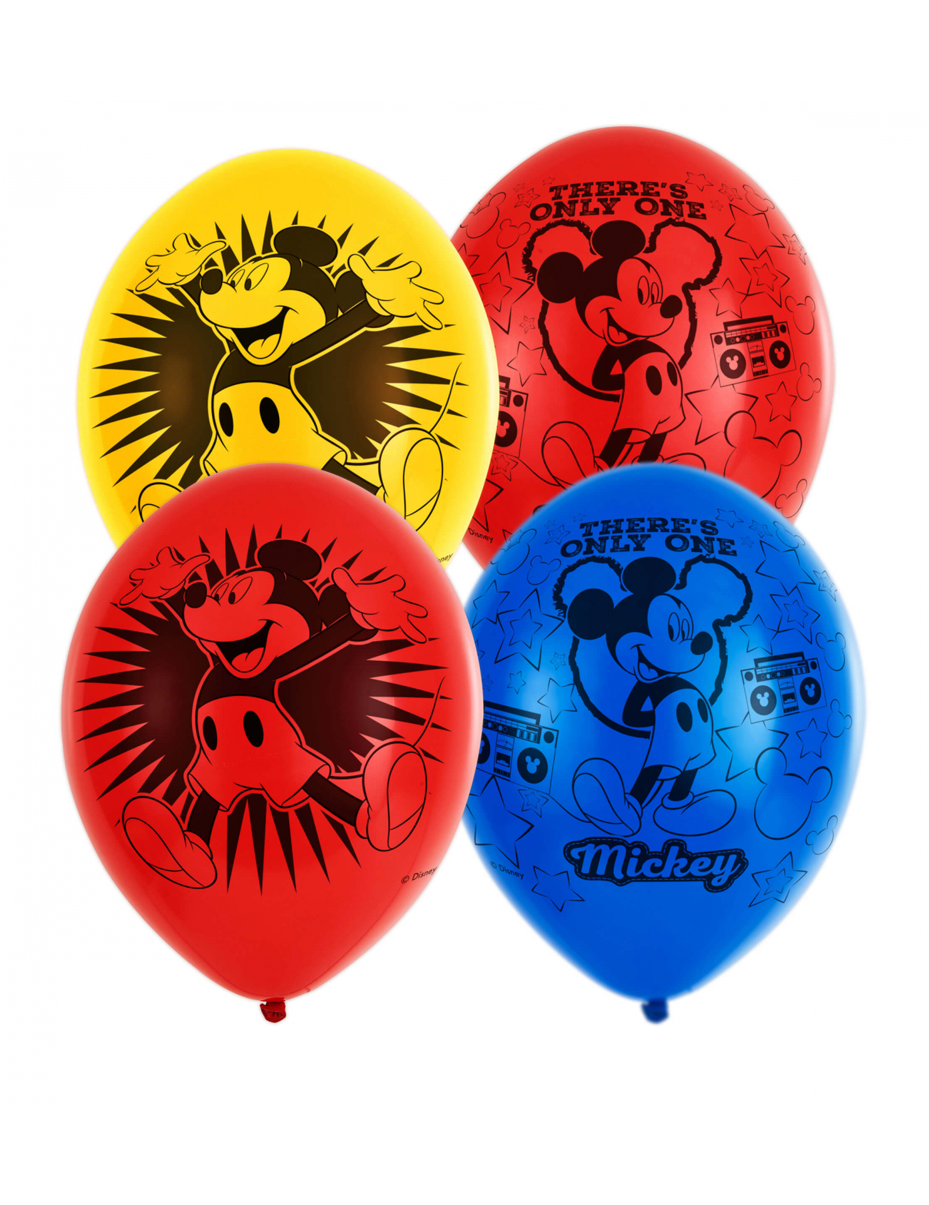 6 Ballons en latex Mickey Mouse 27,5 cm