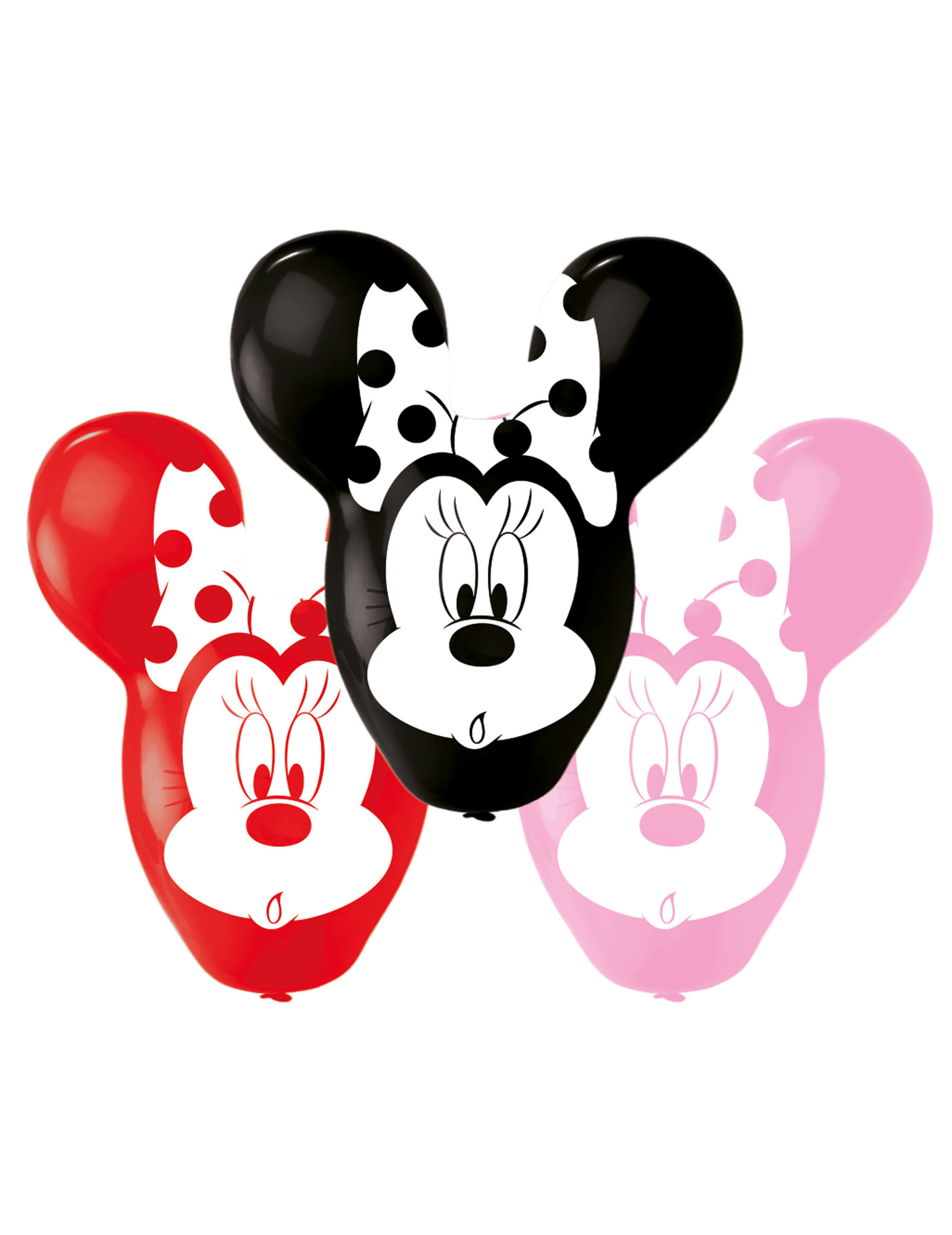4 Ballons en latex Minnie oreilles géantes 55,8 cm