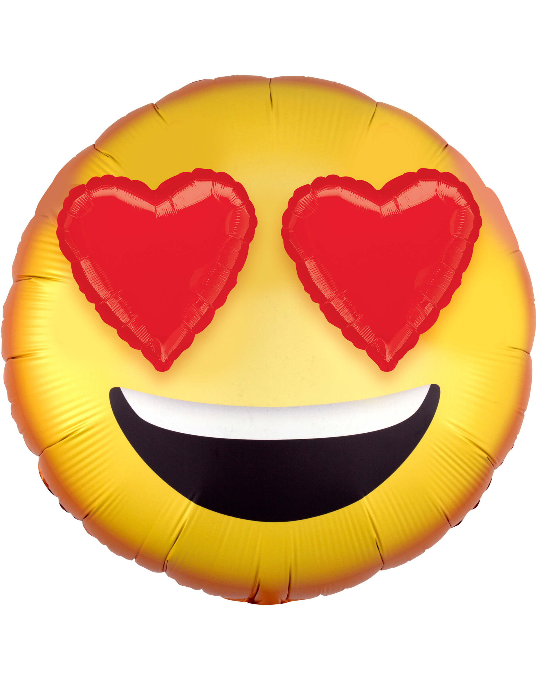Ballon aluminium émoticône c ur dans les yeux 43 cm