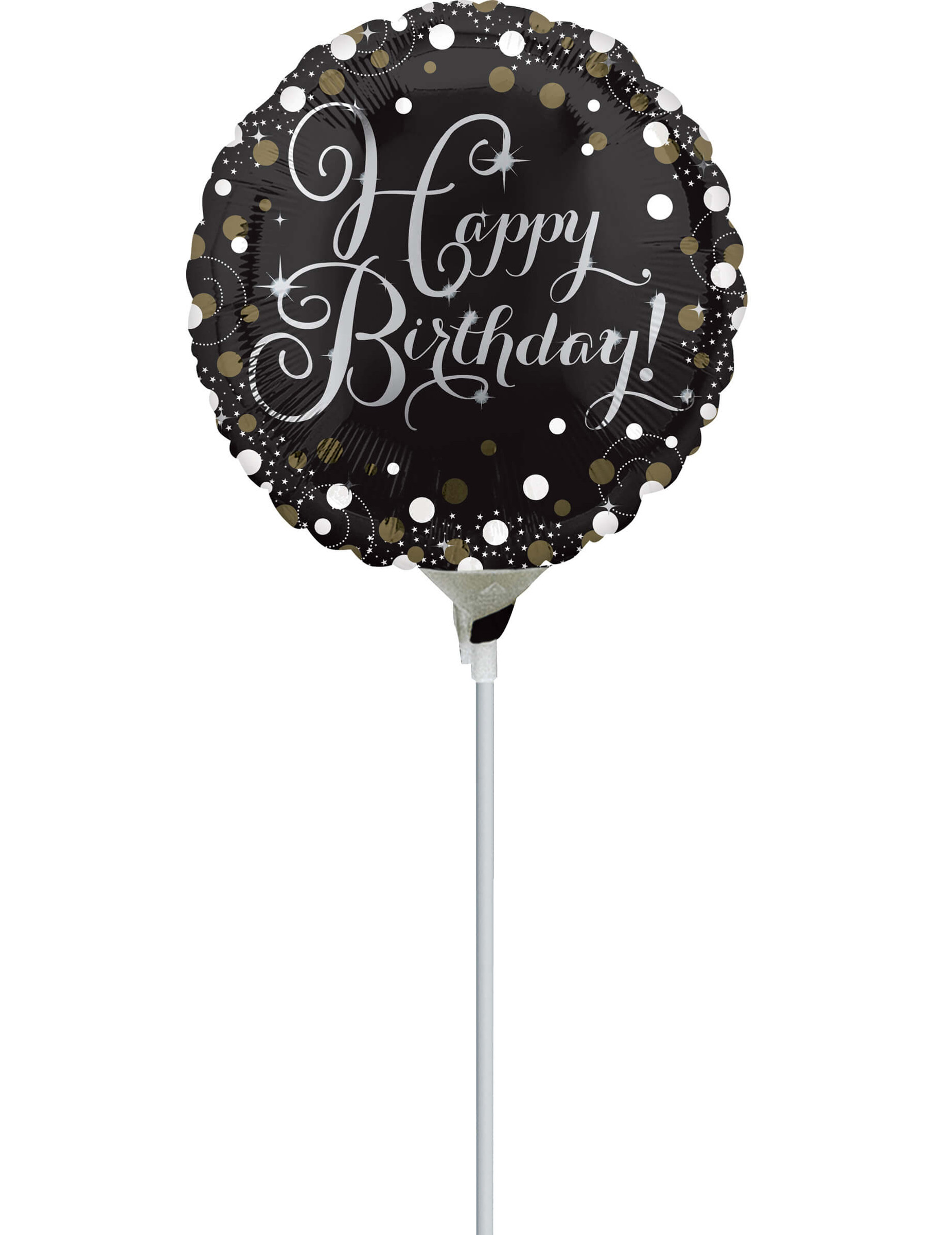 Ballon aluminium Happy Birthday sparkling 23 cm