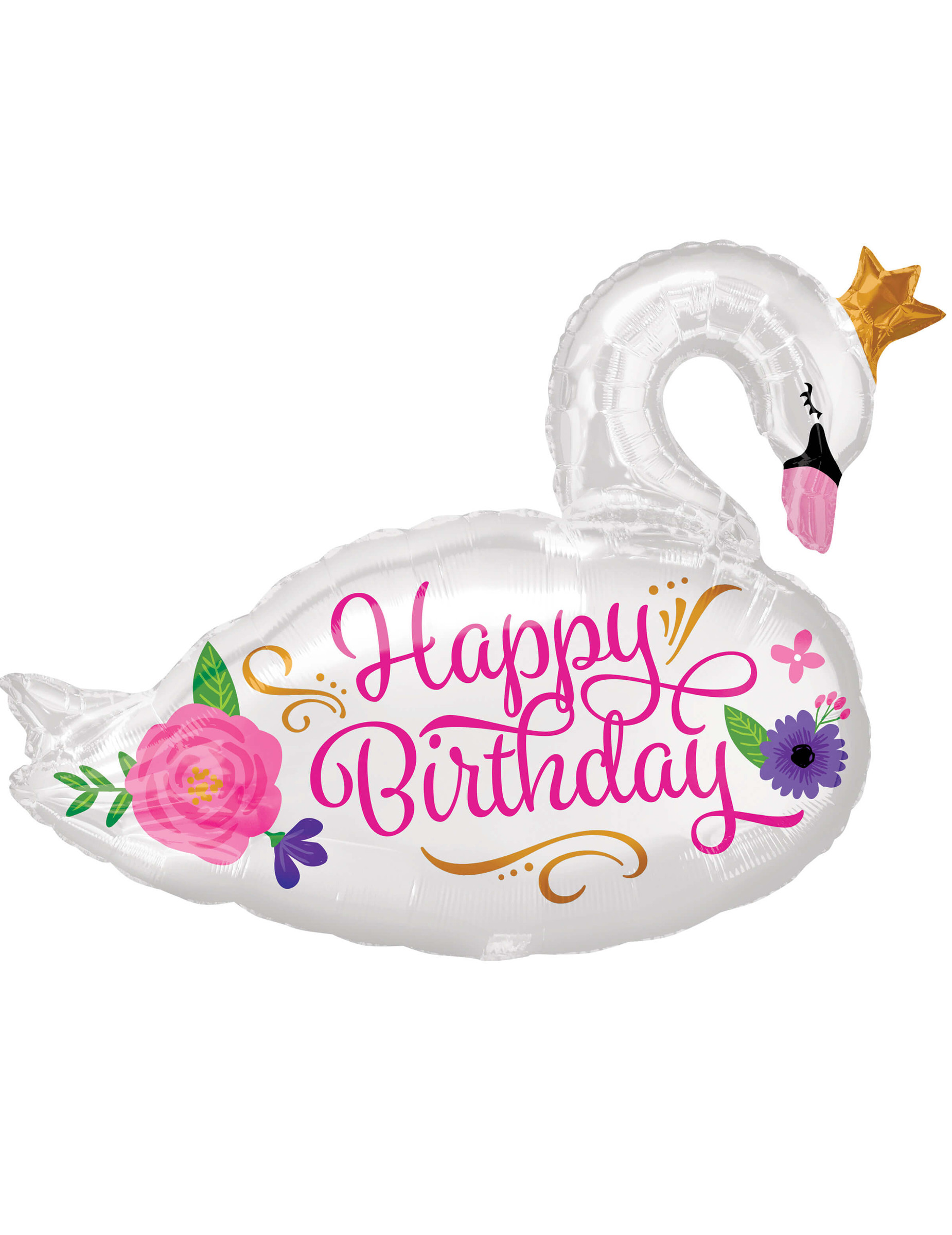 Ballon aluminium Cygne 55 x 73 cm