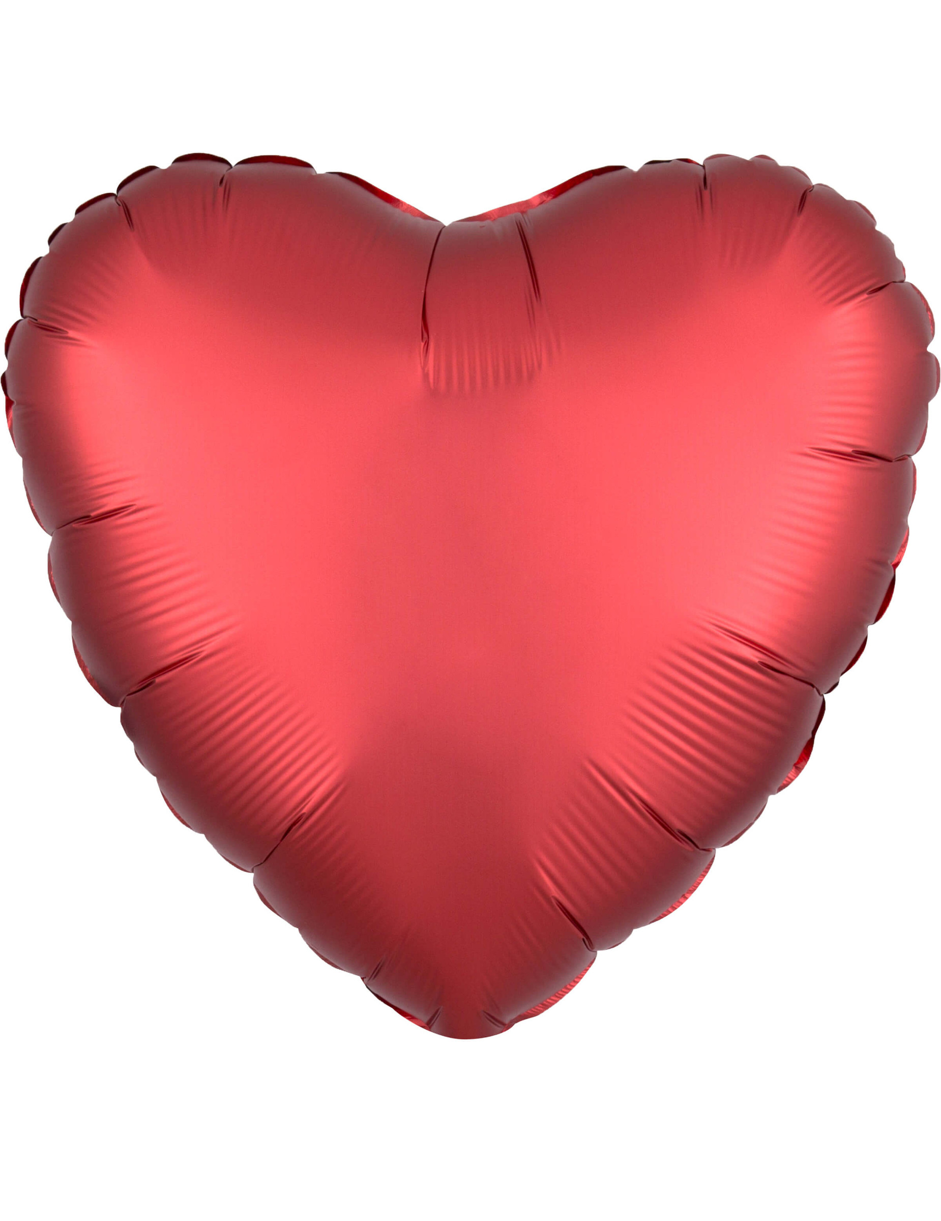 Ballon aluminium coeur rouge rubis satiné 43 cm