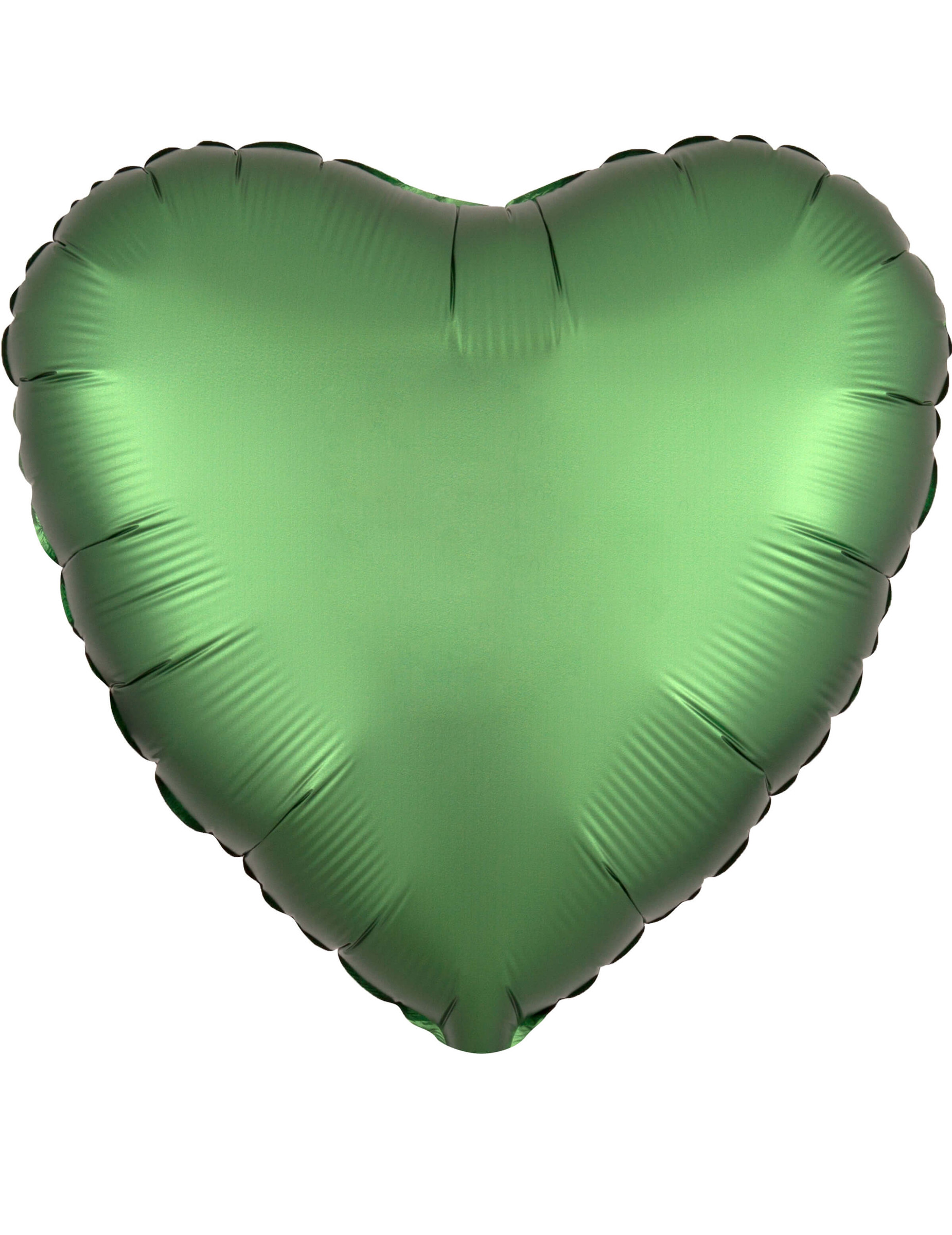 Ballon aluminium c ur vert émeraude satiné 43 cm
