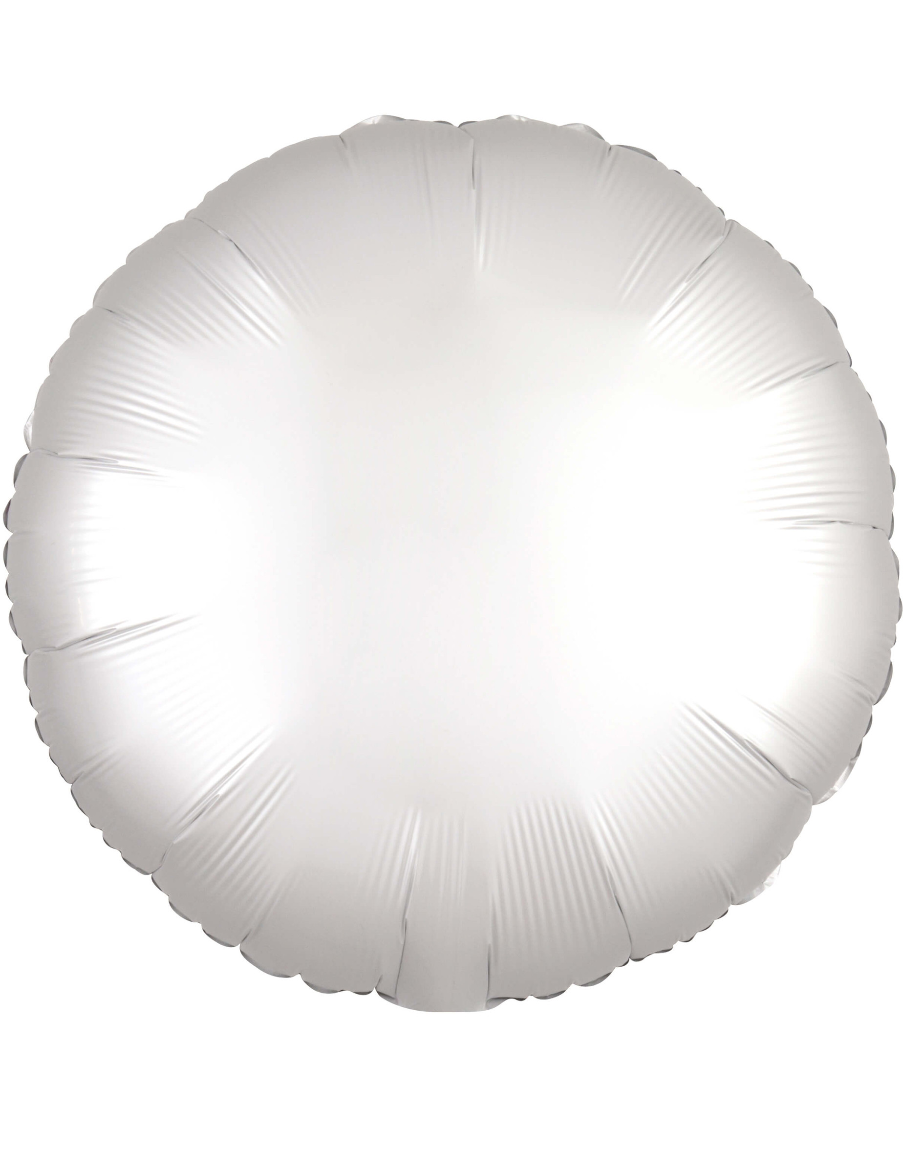 Ballon aluminium rond satin blanc 43 cm