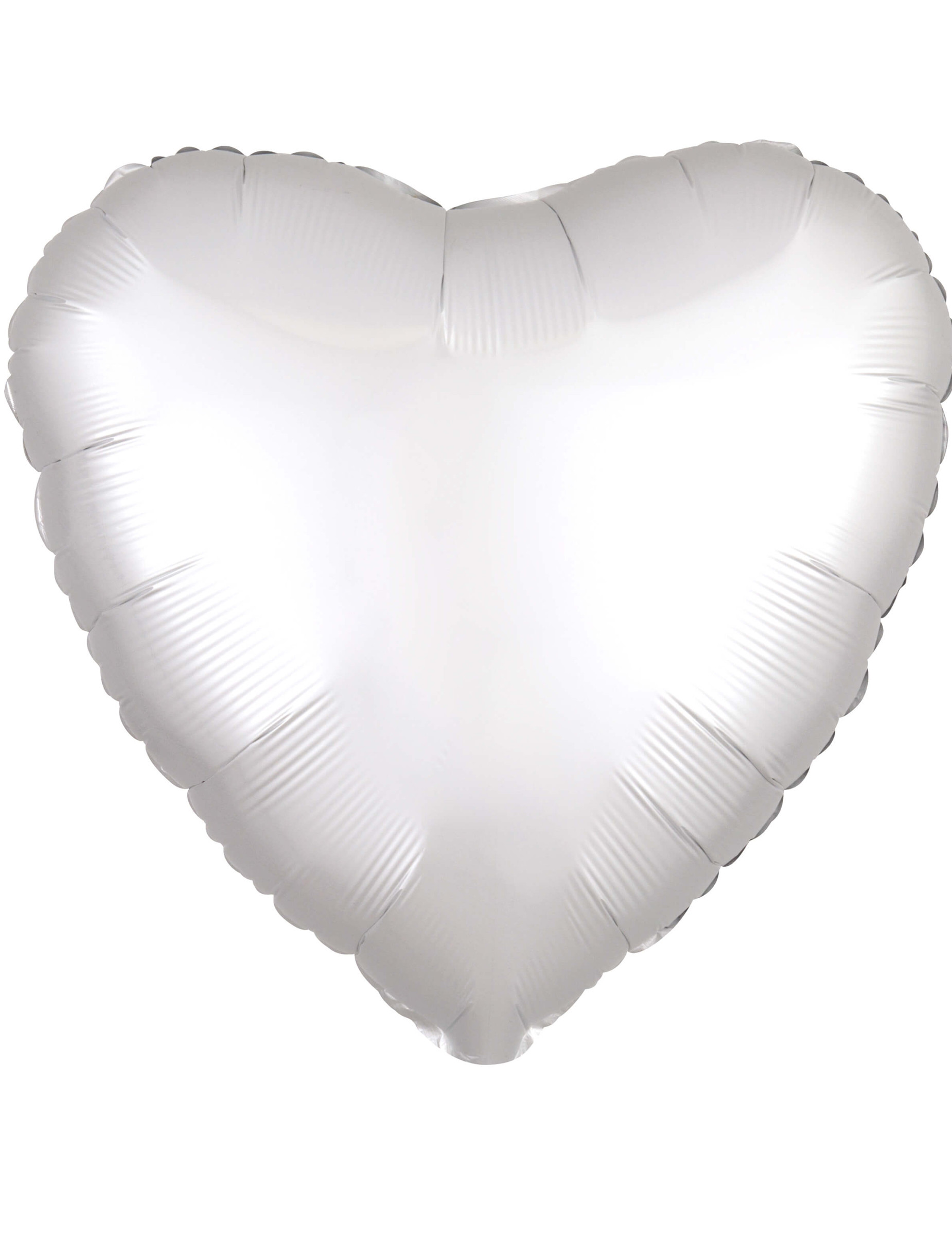 Ballon aluminium c ur satin blanc 43 cm
