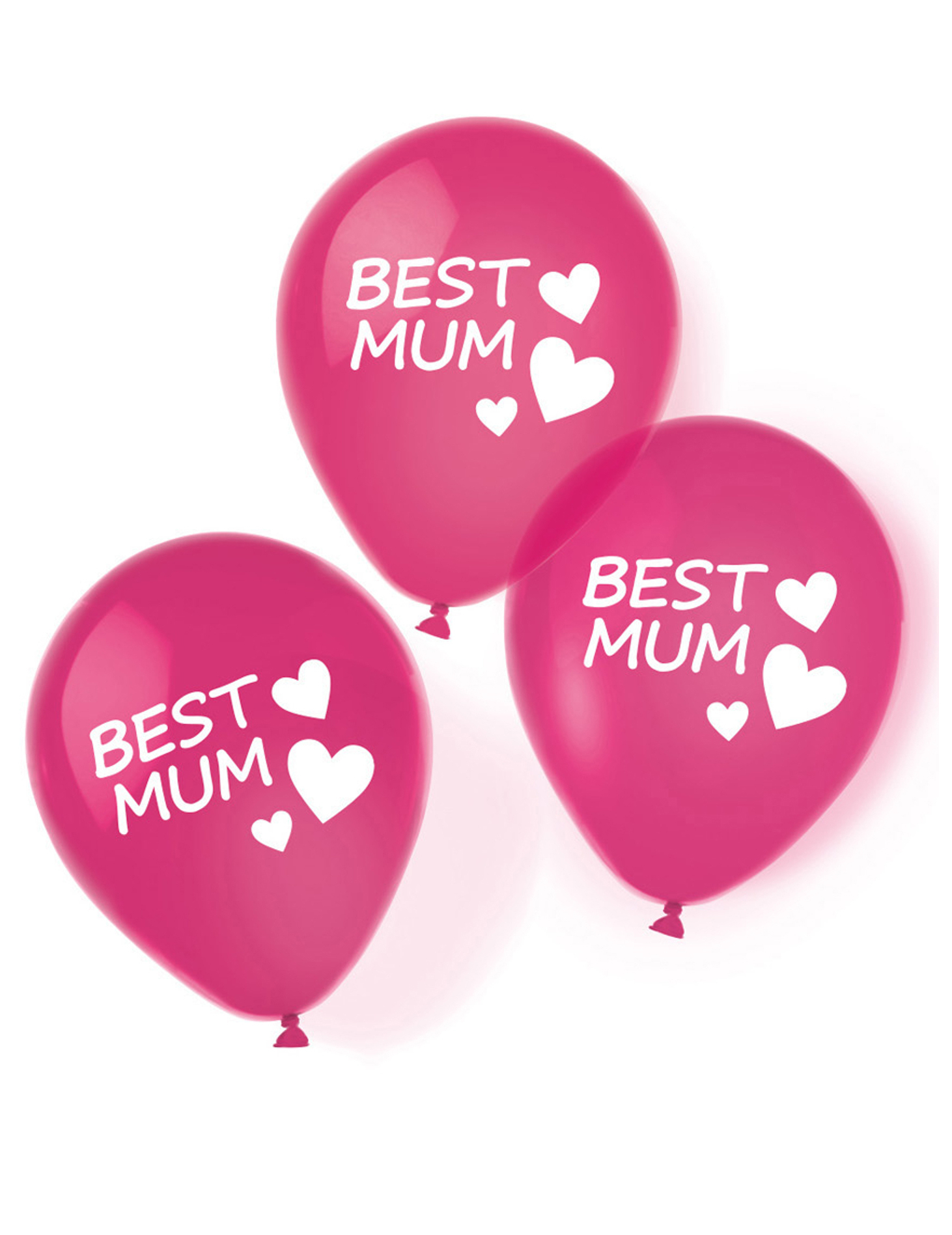 6 Ballons en latex Best Mum roses 27,5 cm