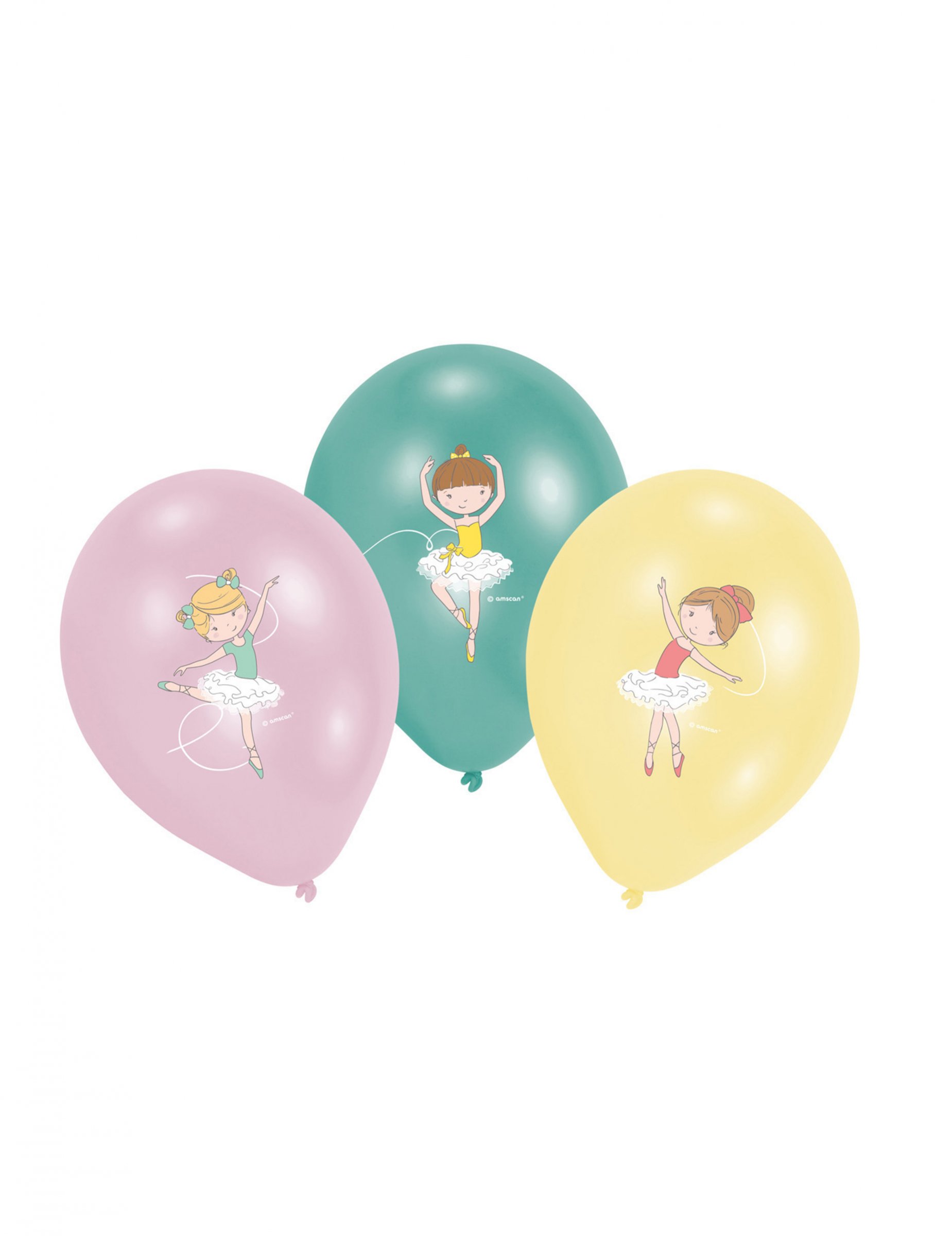 6 Ballons en latex Petite Ballerine 27,5 cm