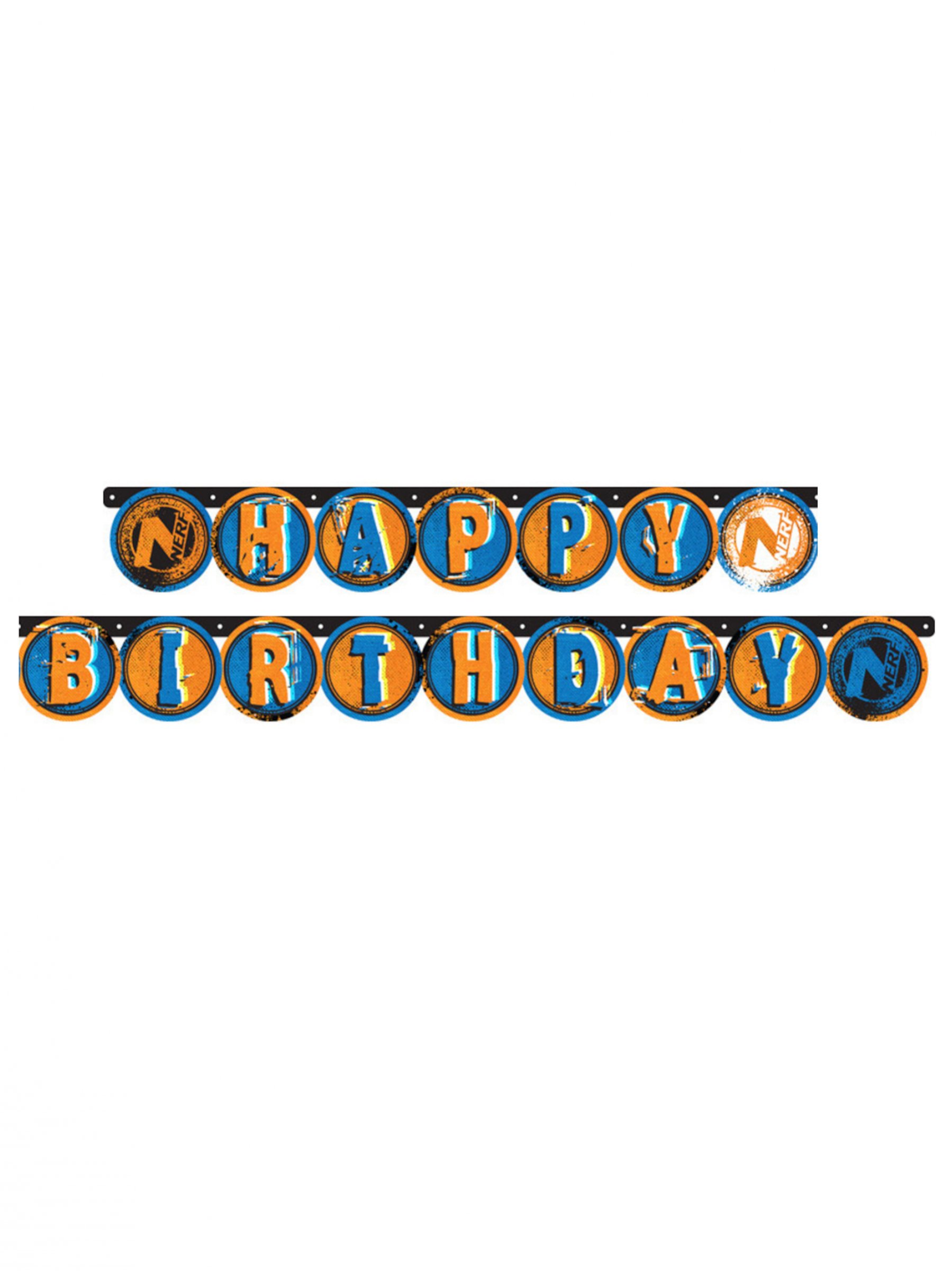 Guirlande en carton Happy Birthday Nerf 2 m