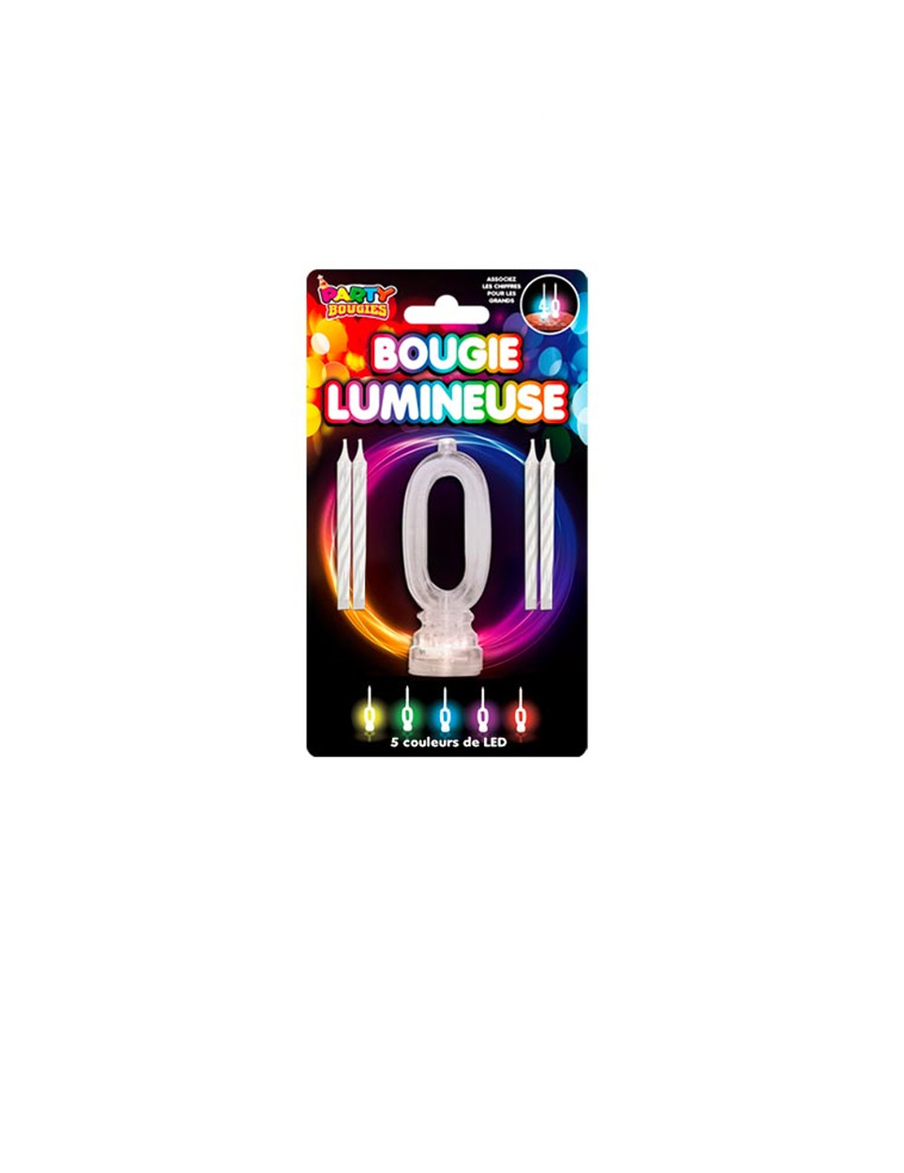Bougies lumineuses LED chiffre 0