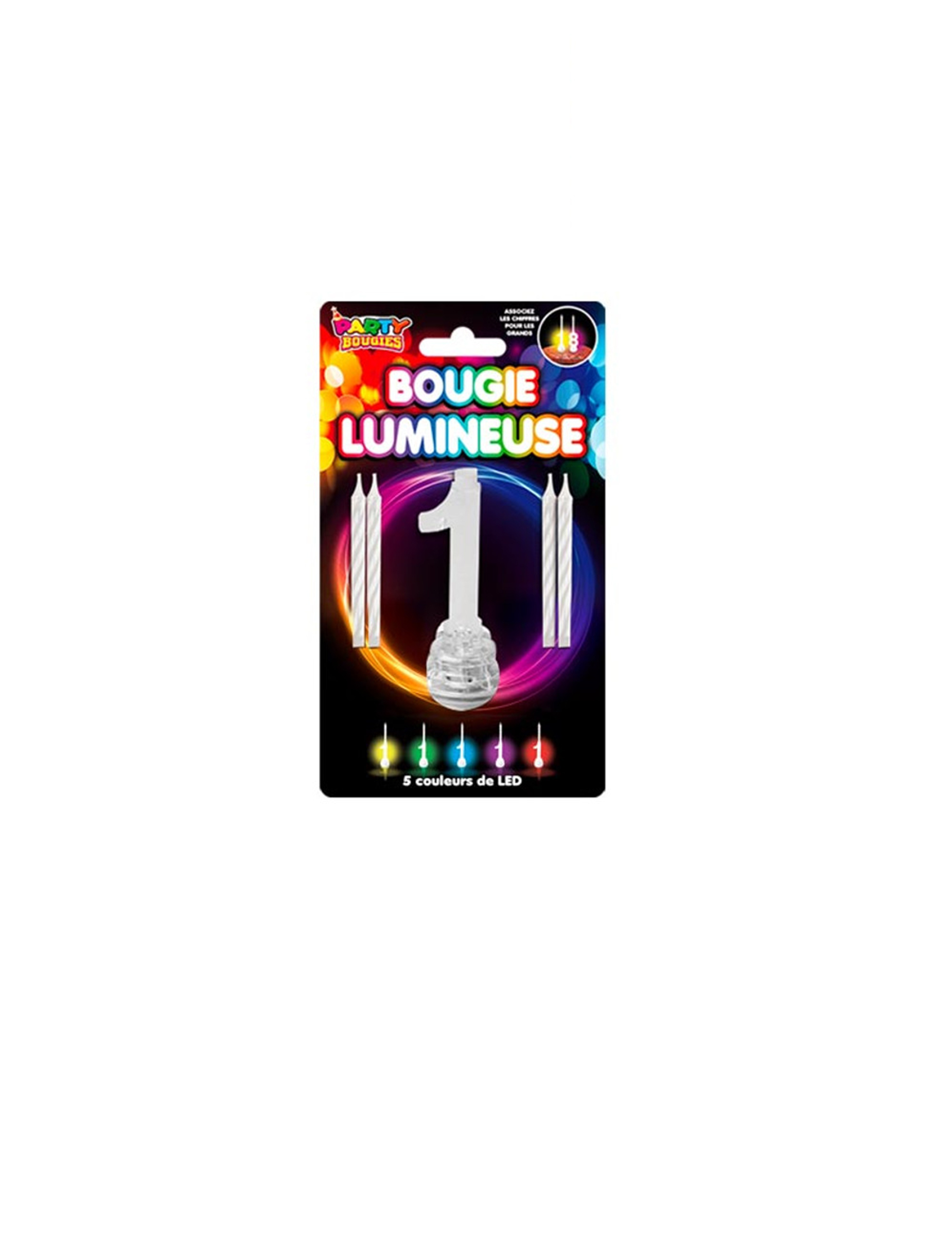Bougies lumineuses LED chiffre 1