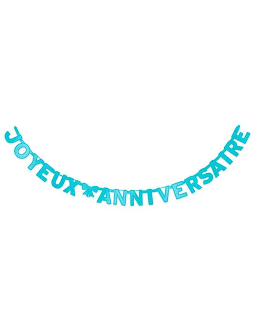 Guirlande Joyeux Anniversaire bleue 280 cm