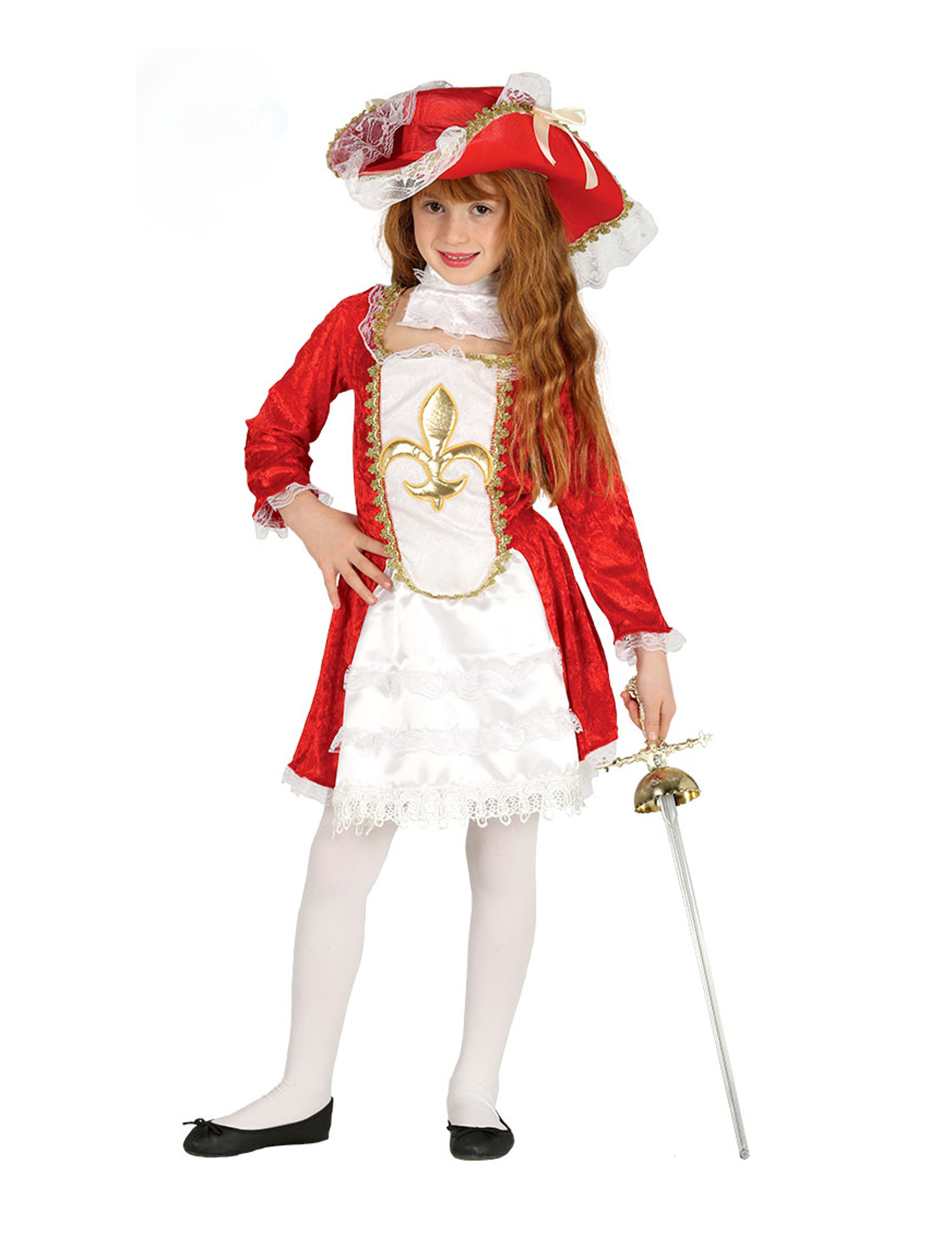 Déguisement mousquetaire rouge fille